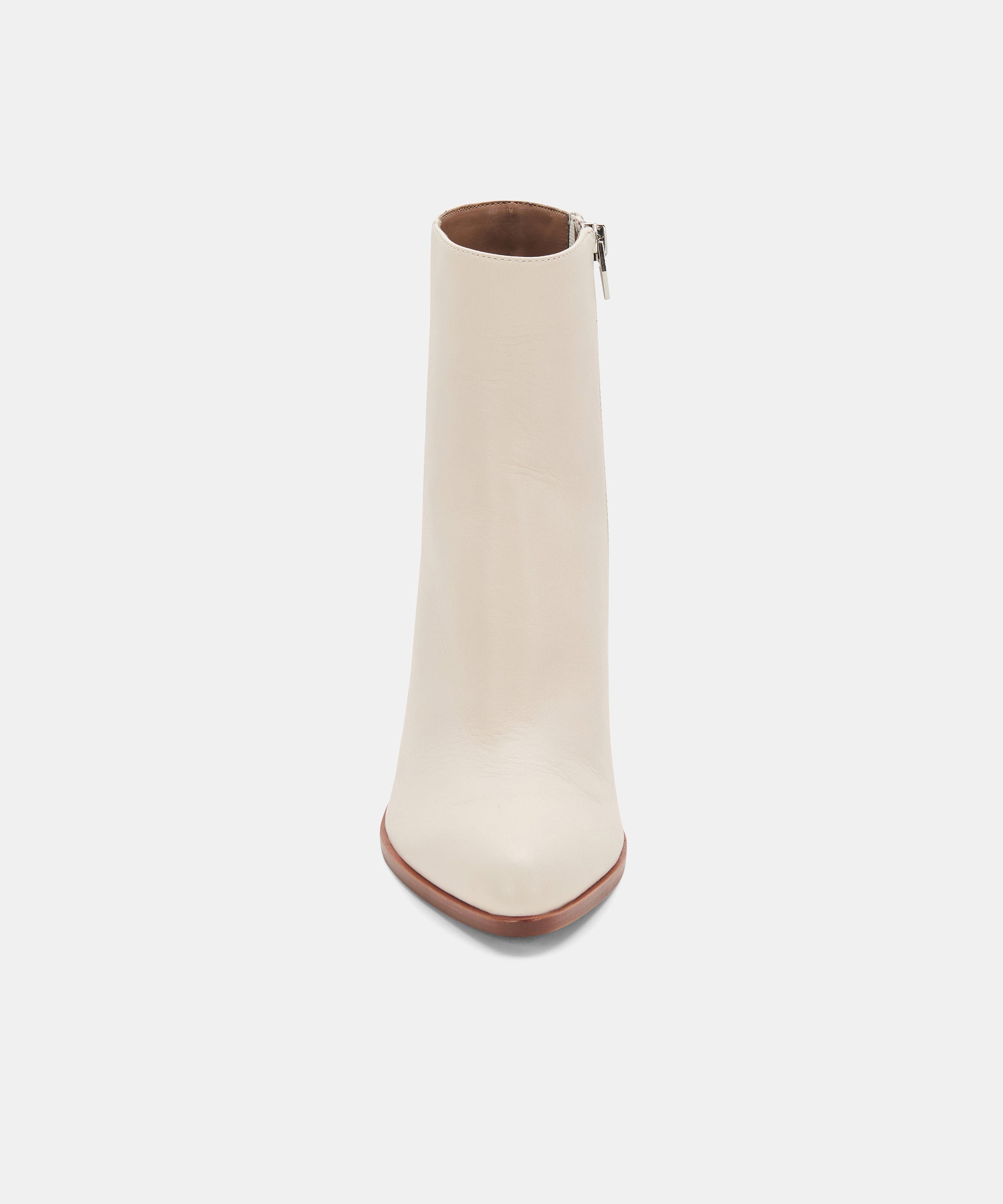 TERRIE Women's Ivory Leather Booties - Stylish & Comfortable Ankle Boots for Fall & Winter Fashion | Perfect for Office, Casual Outfits & Date Nights