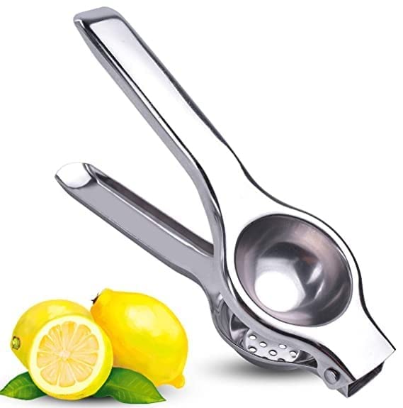 Premium Stainless Steel Lemon Squeezer - Heavy Duty Manual Citrus Juicer with Non-Slip Handles - Perfect for Lime, Orange & Grapefruit - Ideal for Cocktails, Baking & Healthy Juicing at Home