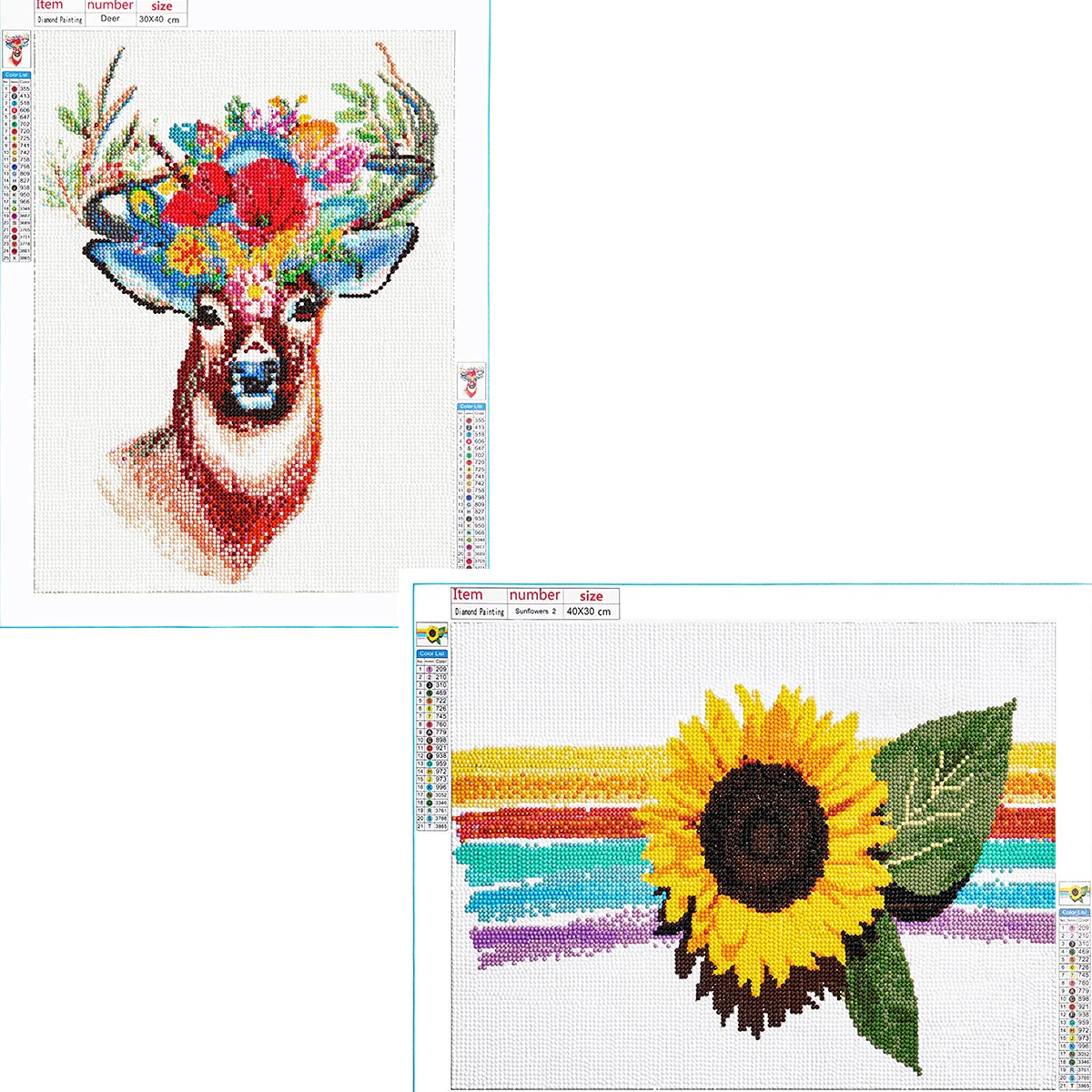 Guvana 5D Diamond Painting Kit for Adults & Kids - DIY Full Drill Diamond Art with Numbers (11.8×15.7 Inch) - Perfect for Home Wall Decor, Relaxation & Creative Gift Giving