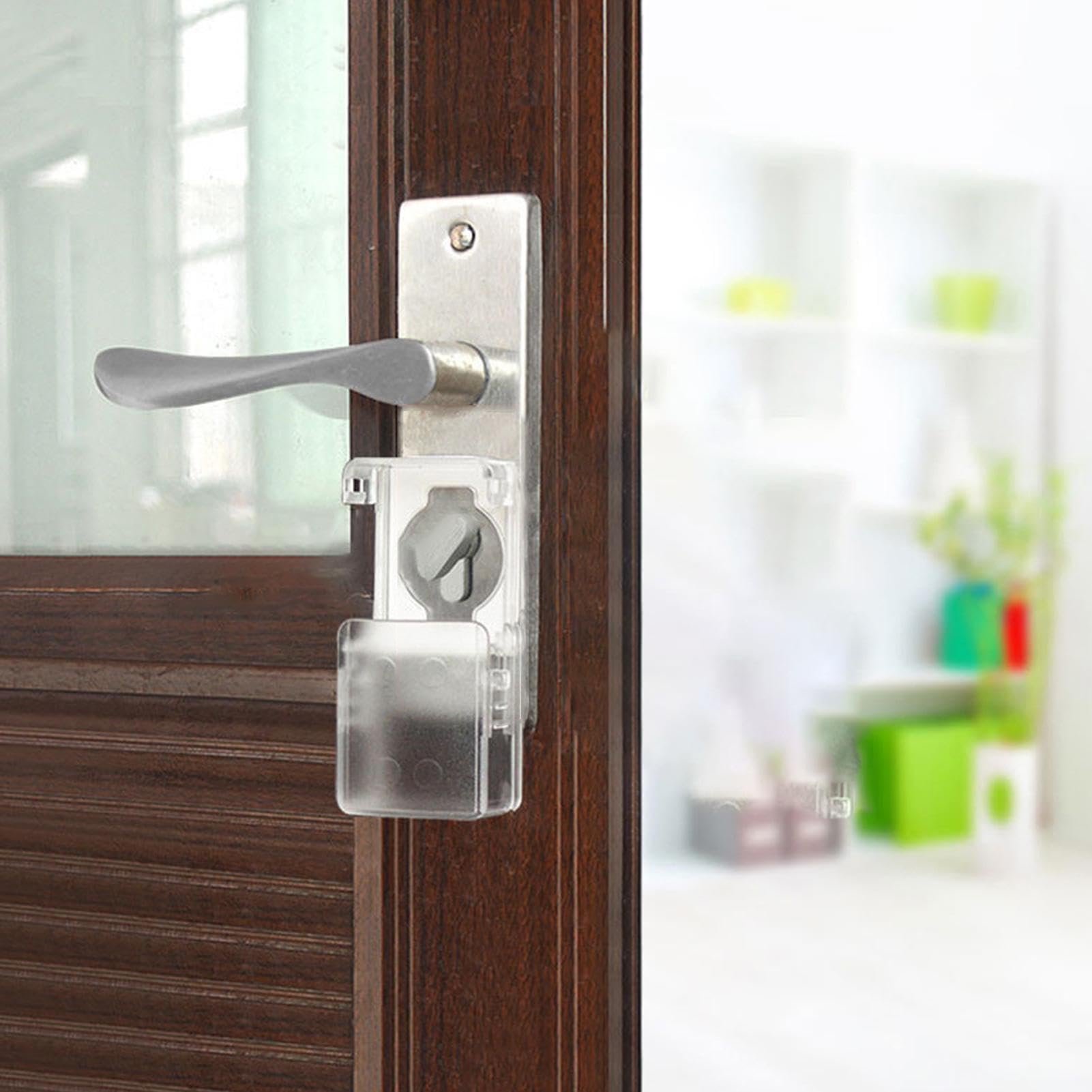 Child Safety Door Lock - Anti Backlock Key Cover & Reinforcement for Kids - Secure Toilet, Living Room, Bedroom & Entrance Doors - Durable & Easy to Use Childproof Lock for Home Safety