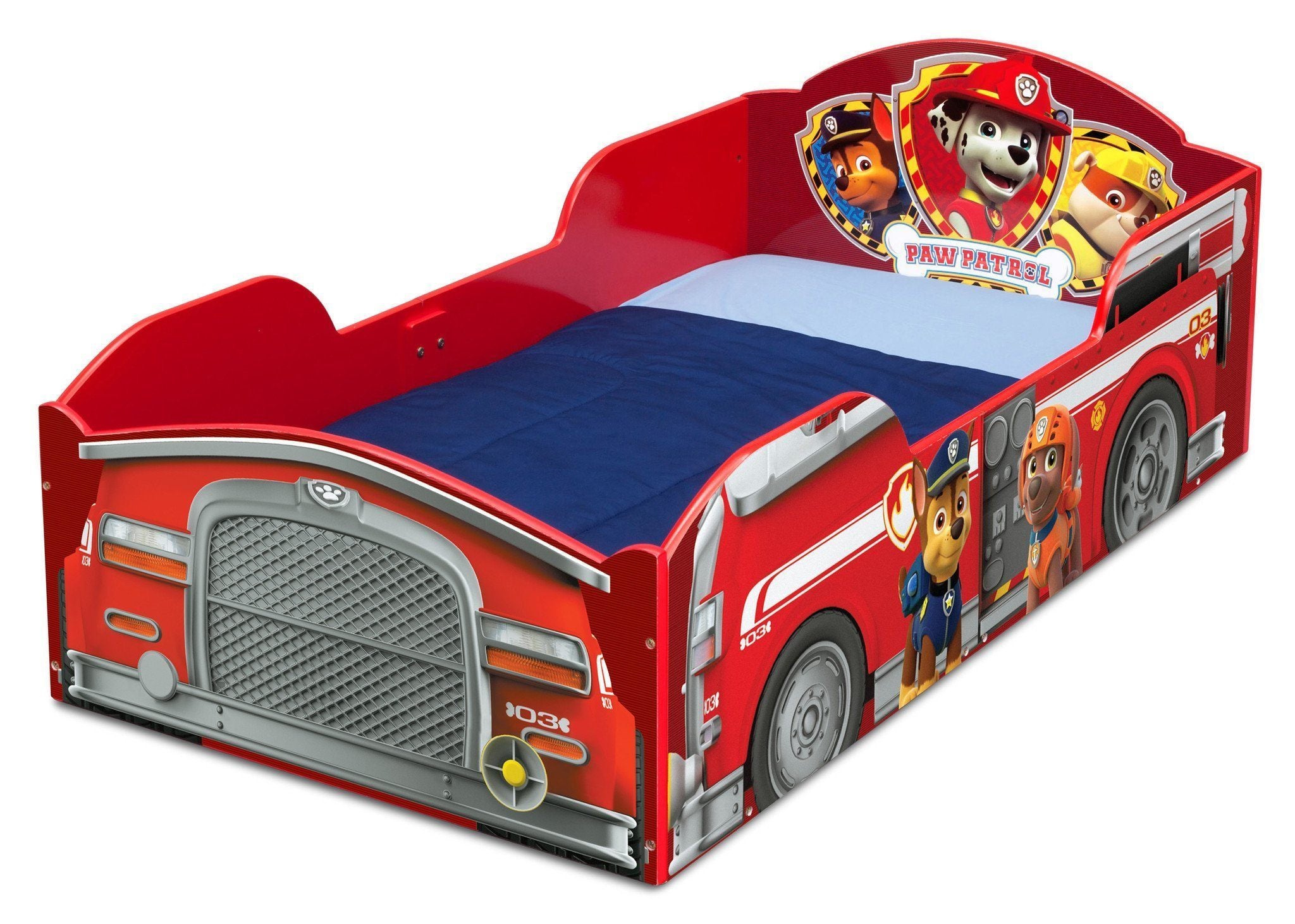 PAW Patrol Wood Toddler Bed for Kids - Durable & Safe Children's Bed with Themed Design - Perfect for Nursery, Bedroom, or Playroom Decor
