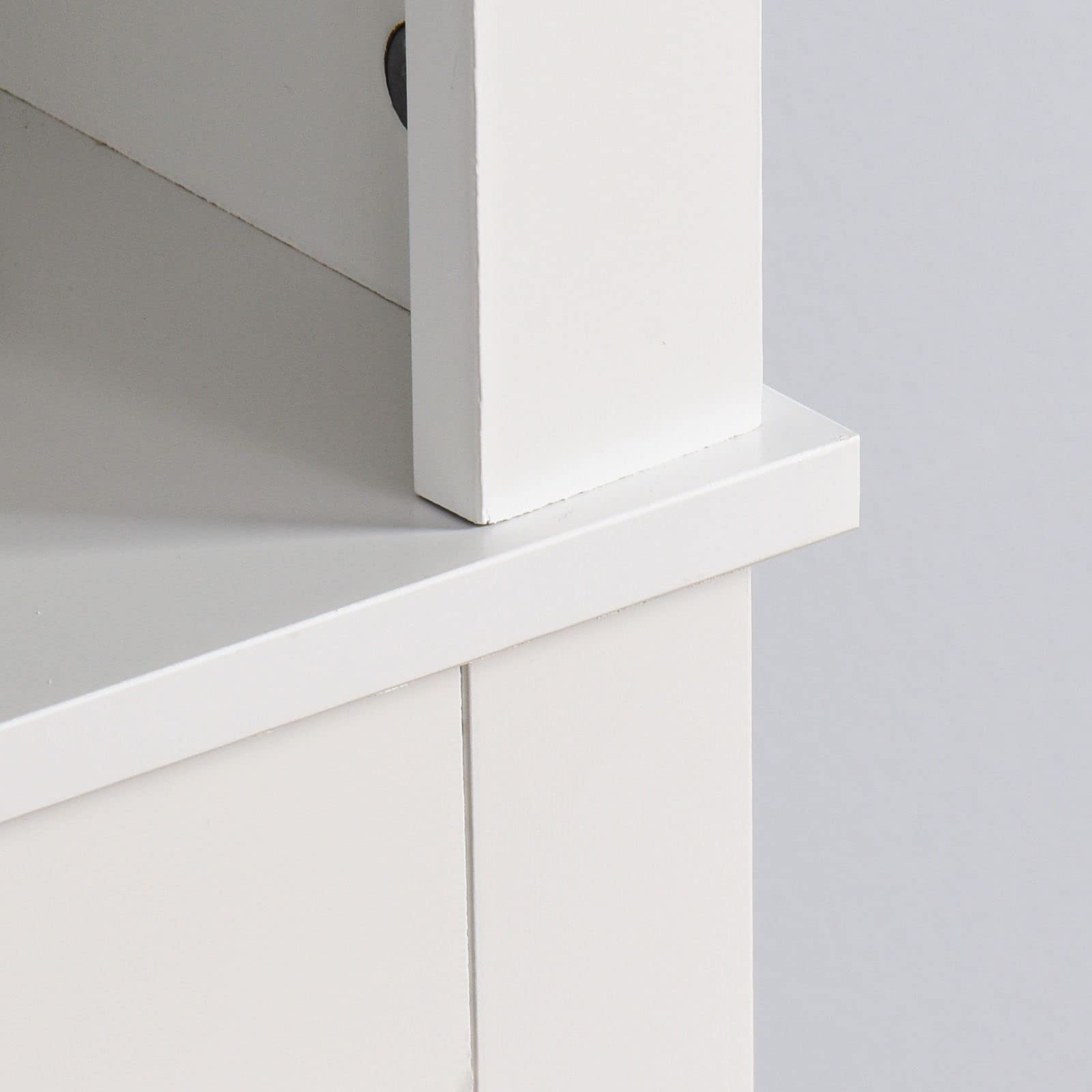Freestanding Over-The-Toilet Storage Cabinet with Adjustable Shelves - Tall Slim Bathroom Organizer for Towels, Toiletries & More - Perfect for Small Bathrooms, Apartments & Powder Rooms