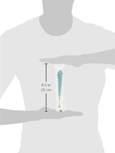 Light Blue Rock Candy Sugar Sticks - Cotton Candy Flavored - 24 Individually Wrapped Pieces - Perfect for Birthday Parties, Baby Showers & Dessert Decorations