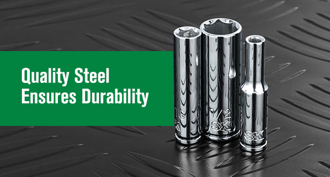 1/4 Inch Drive 11-Piece SAE 6-Point Deep Chrome Socket Set - Perfect for Automotive Repairs, DIY Projects, and Professional Mechanics