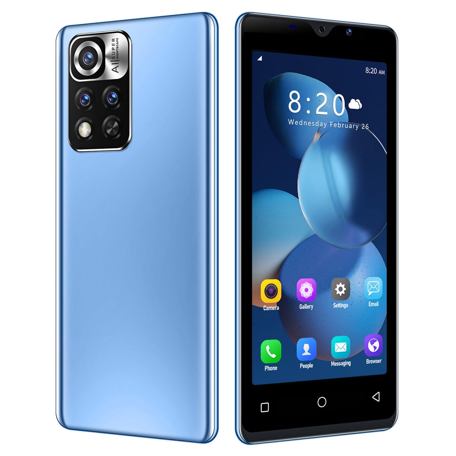 Unlocked Android Smartphone 4.42 Inch 1GB+8GB 1500mAh - International Version (Blue) | Compatible with T-Mobile | Budget Friendly Clearance Phone for Travel, Backup & Everyday Use