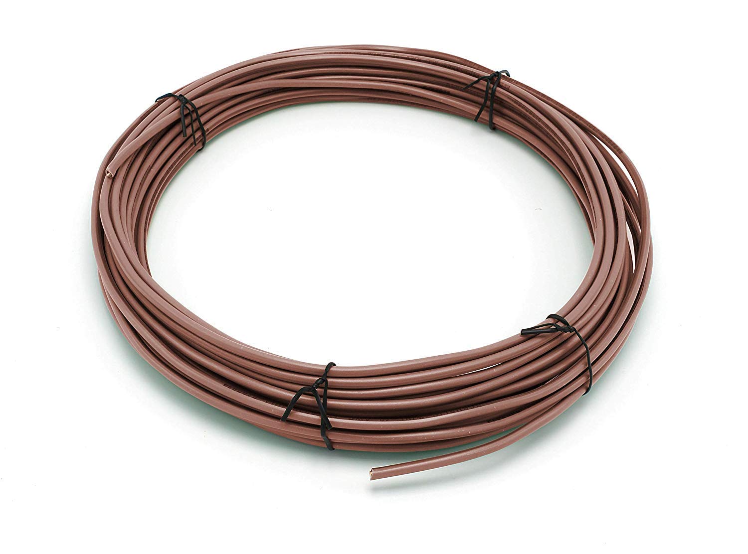 6 AWG 19-Stranded THHN Brown Copper Building Wire - 100ft Cut - Perfect for Residential & Commercial Electrical Wiring Projects