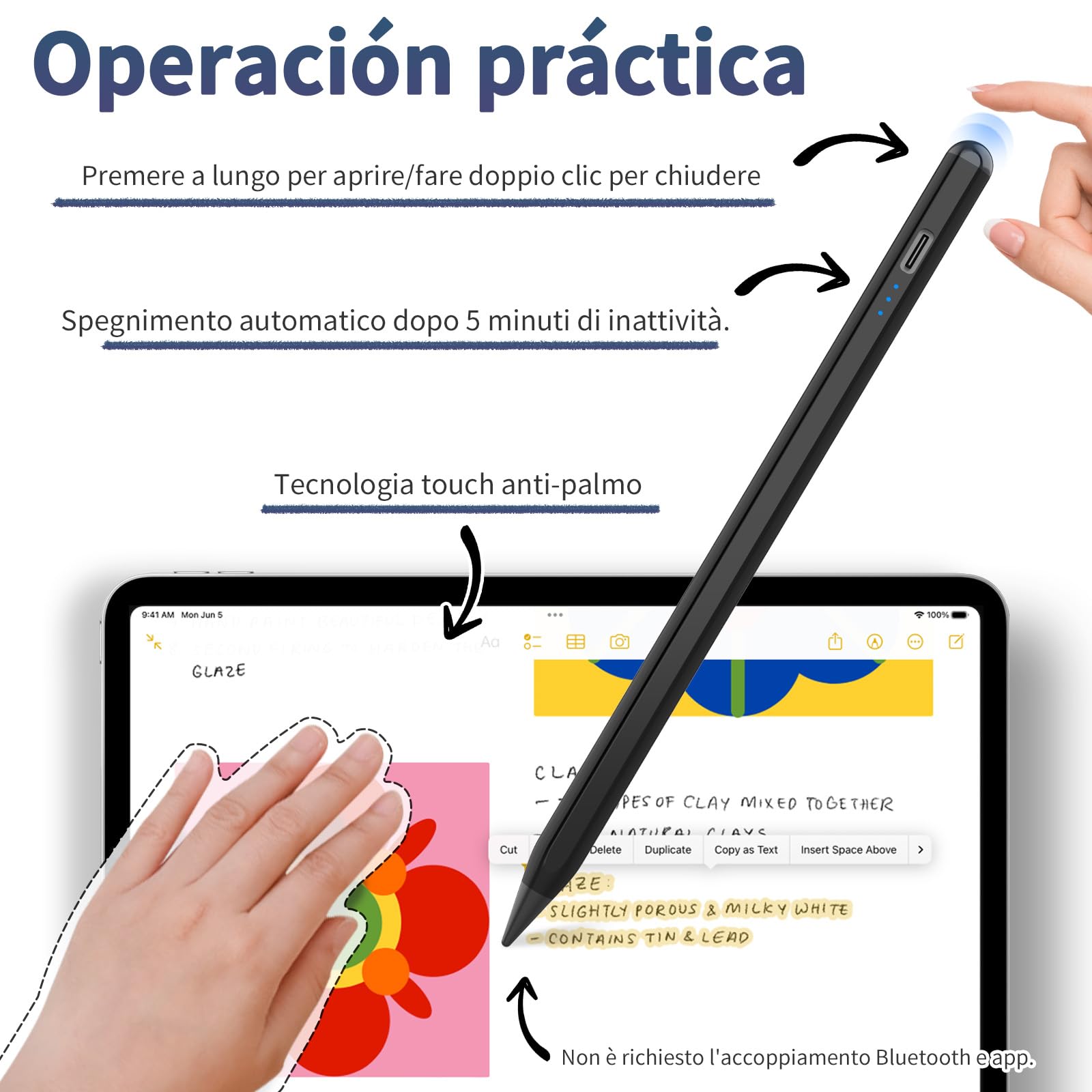 Apple Pencil for iPad (2018-2023) - Fast Charging, Tilt & Pressure Sensitive Stylus Pen with Magnetic Attachment - Compatible with iPad Pro 11/12.9