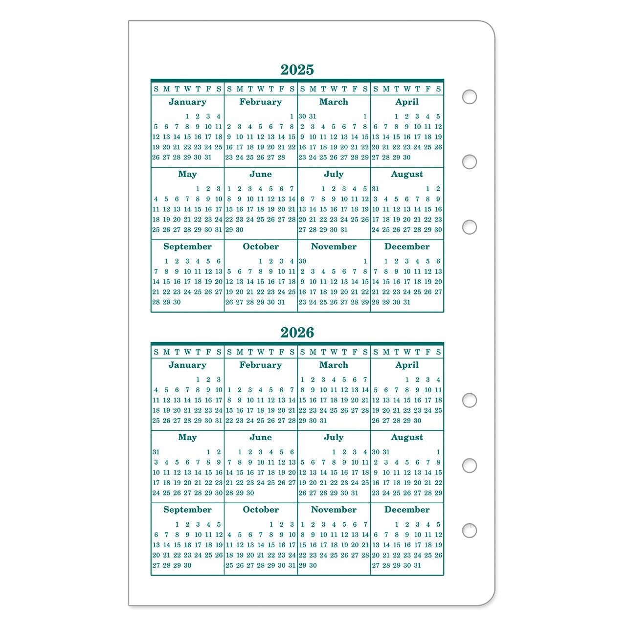 FranklinCovey 2-Page Daily Planner 2025-2026 - Compact Ring-Bound Organizer for Productivity & Time Management | Perfect for Professionals, Students & Goal Tracking (April 2025 - March 2026)