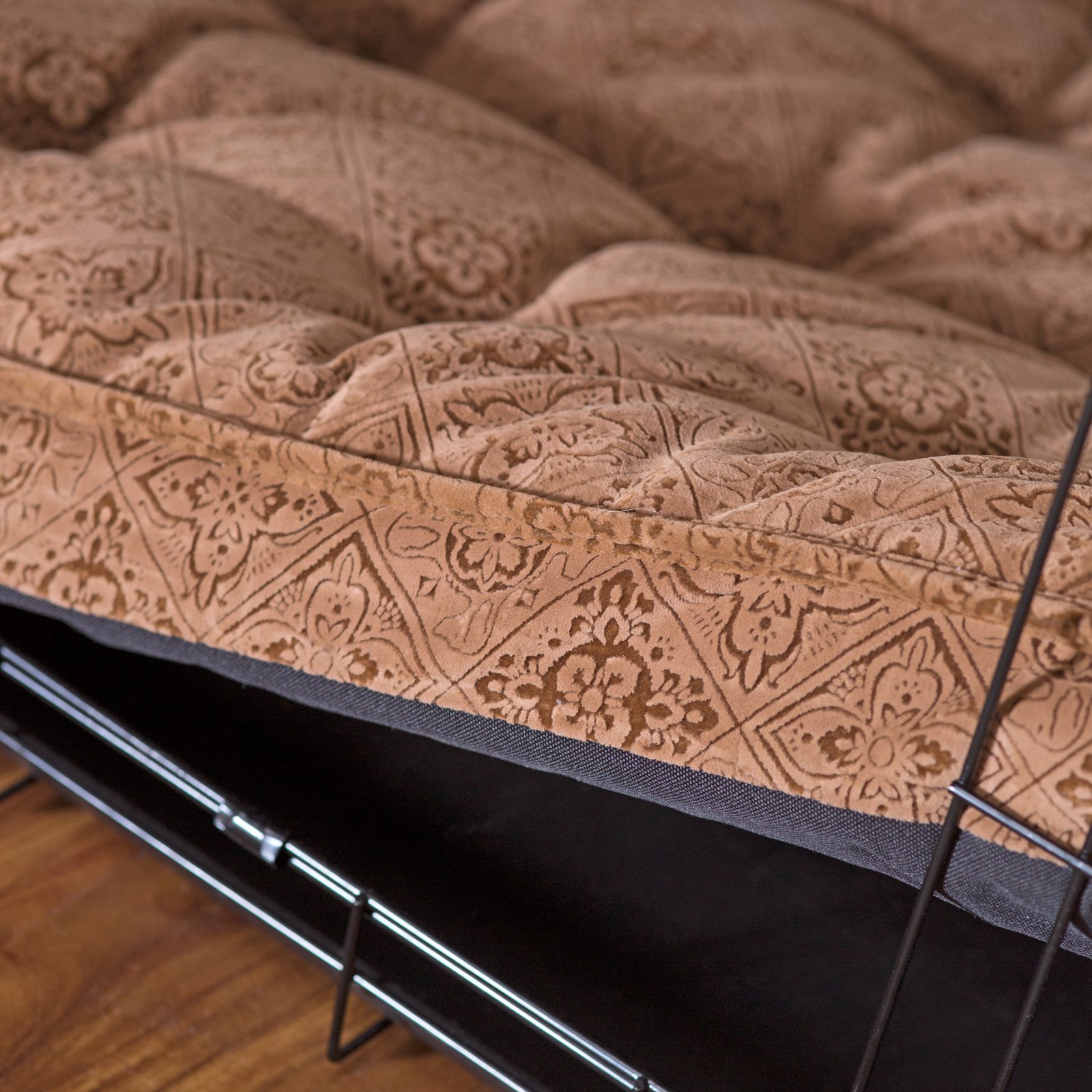 Premium Orthopedic Dog Bed for Medium Dogs - Bowser's Luxury Crate Mattress with Chocolate Bones Design - Perfect for Crates, Kennels & Home Use