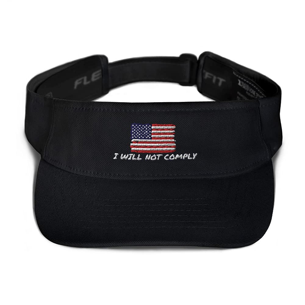 I Will Not Comply Hat - Conservative Baseball Cap for Men with Funny Slogan - Adjustable Golf Visor for Outdoor Activities - Perfect for Political Rallies, Golf Games & Patriotic Events