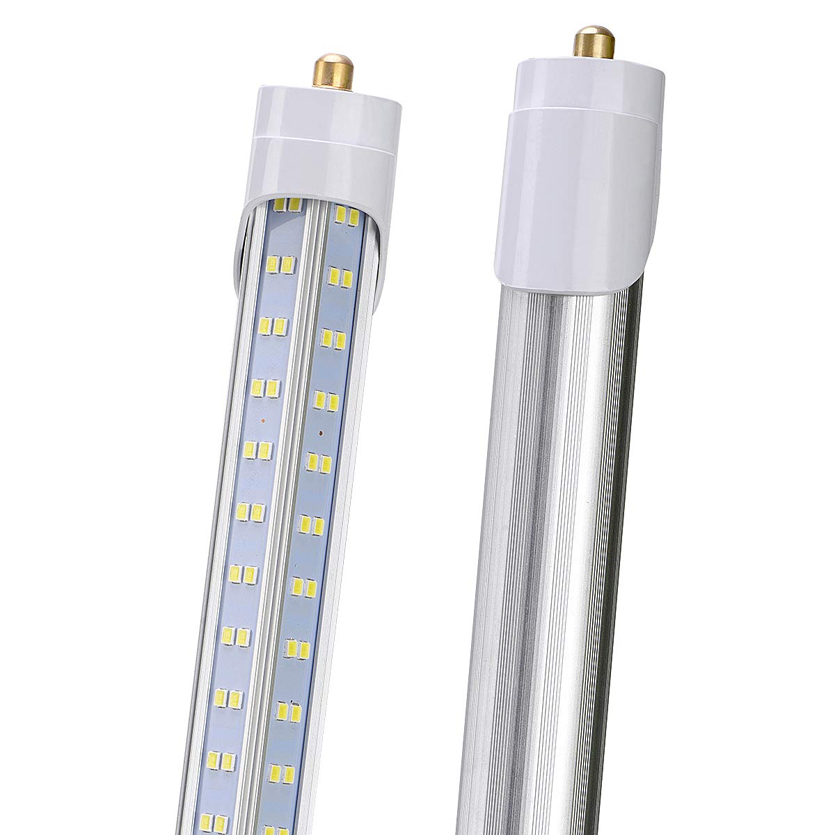 10-Pack 8ft LED Tube Lights - 150W 18800lm 6000K Super Bright T8/T10/T12 Replacement Bulbs - FA8 Single Pin V-Shaped Clear Cover - Energy Efficient Fluorescent Light Alternative - Perfect for Garage, Warehouse & Office Lighting