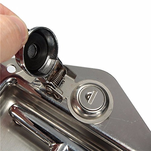 YONGYAO Stainless Steel T-Shaped Handle Lock Tool Box for Truck, Trailer & Camping - Heavy Duty, Foldable Design for Secure Storage & Easy Transport
