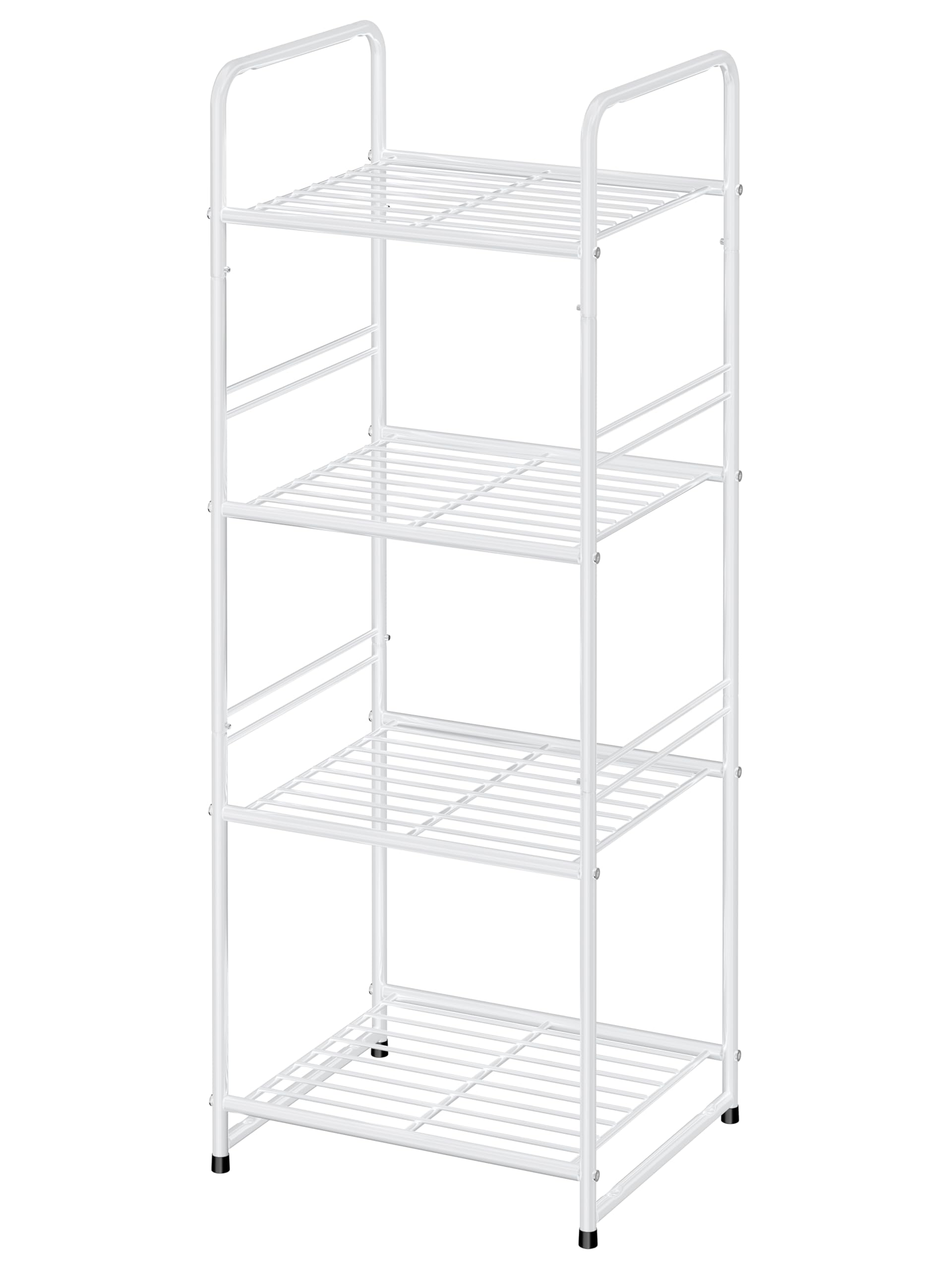 4-Tier Heavy Duty Metal Storage Shelves - 17.7