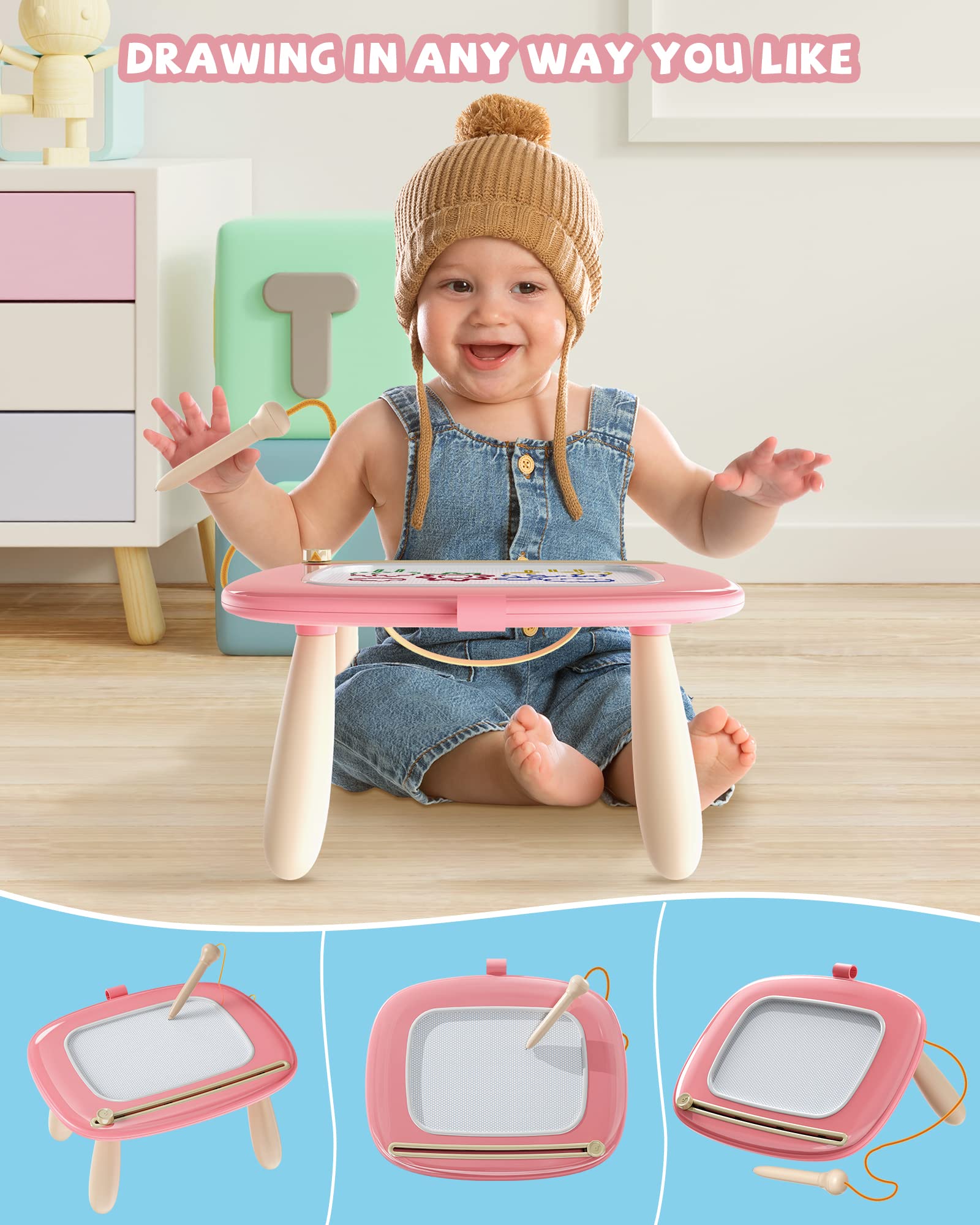 Magnetic Drawing Board for Toddlers 1-2 Years - Educational Doodle Toy for Preschool Learning | Perfect Gift for Christmas & Birthdays