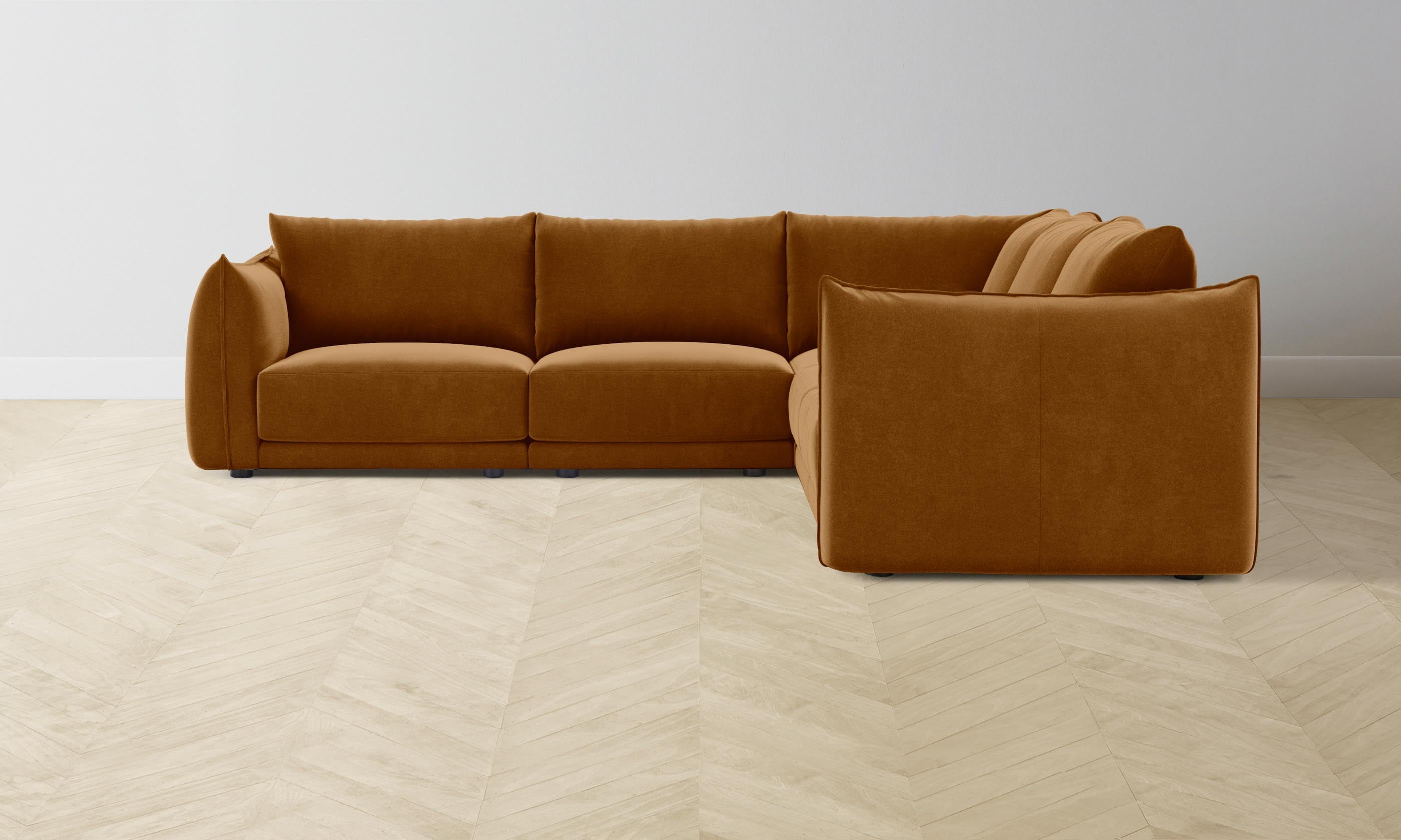 The Jones Modular Sectional Sofa - Mohair Brown Sugar Upholstery | Stylish & Comfortable Living Room Furniture for Home & Office