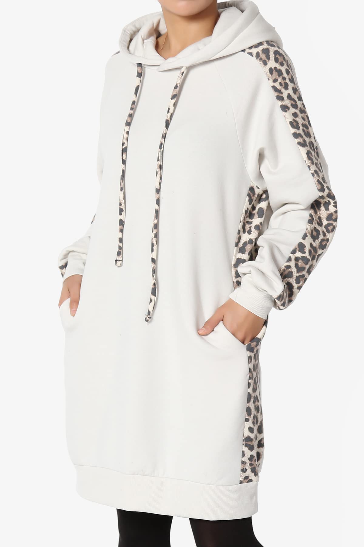Stylish Leopard Print Loose Fit Hoodie with Pockets - Long Tunic Sweatshirt for Women | Casual Outfit, Lounge Wear & Street Fashion