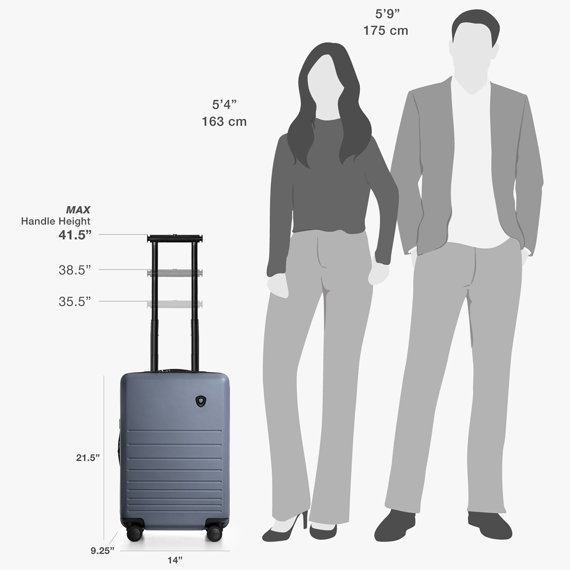 Markham Carry On Luggage - Lightweight Durable Suitcase for Travel, Business Trips & Weekend Getaways | TSA Approved & Spinner Wheels