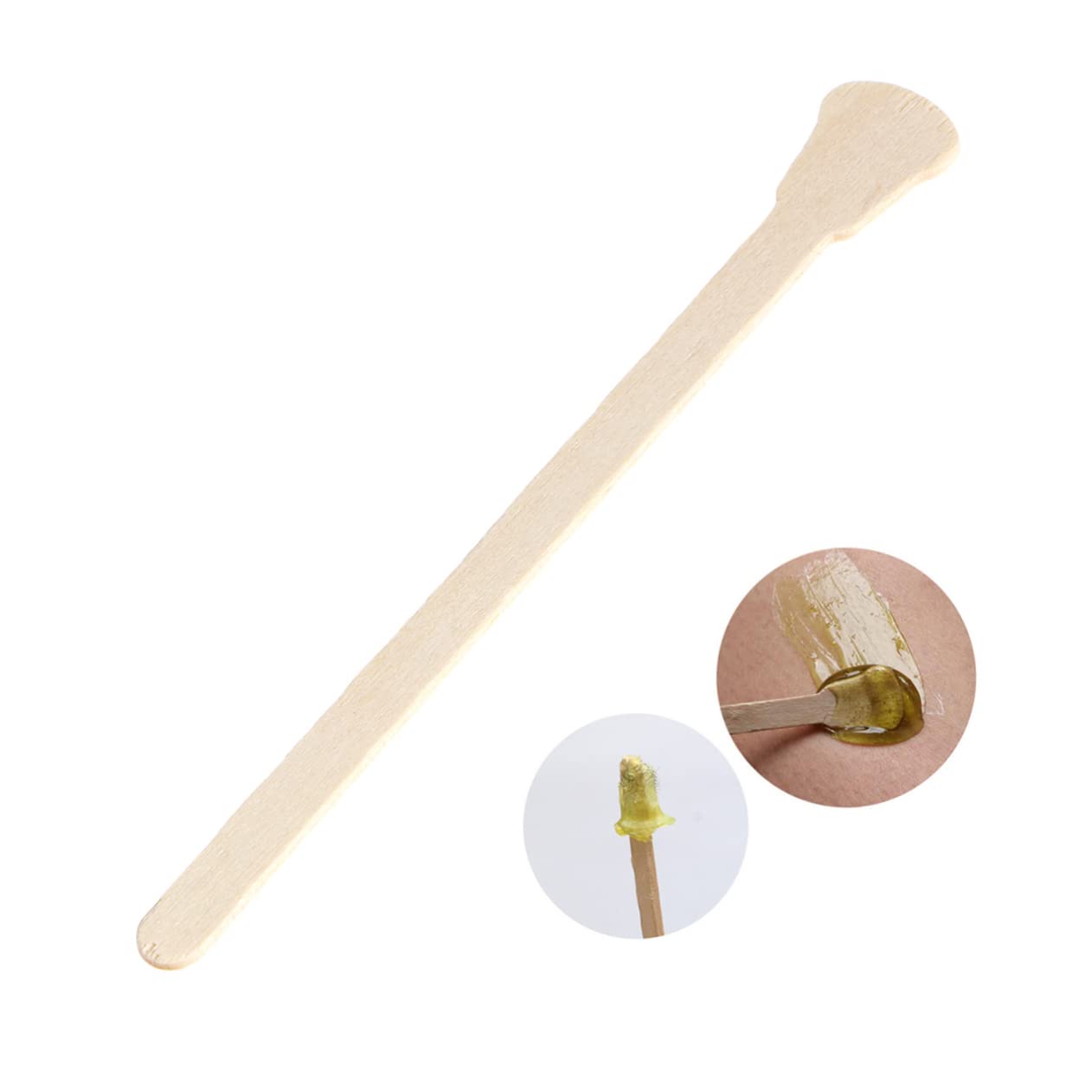 FRCOLOR 50-Piece Wooden Eyebrow Spatula Set - Professional Eyebrow Shaping & Hair Removal Tools for Salon, Home Use, and DIY Beauty Care