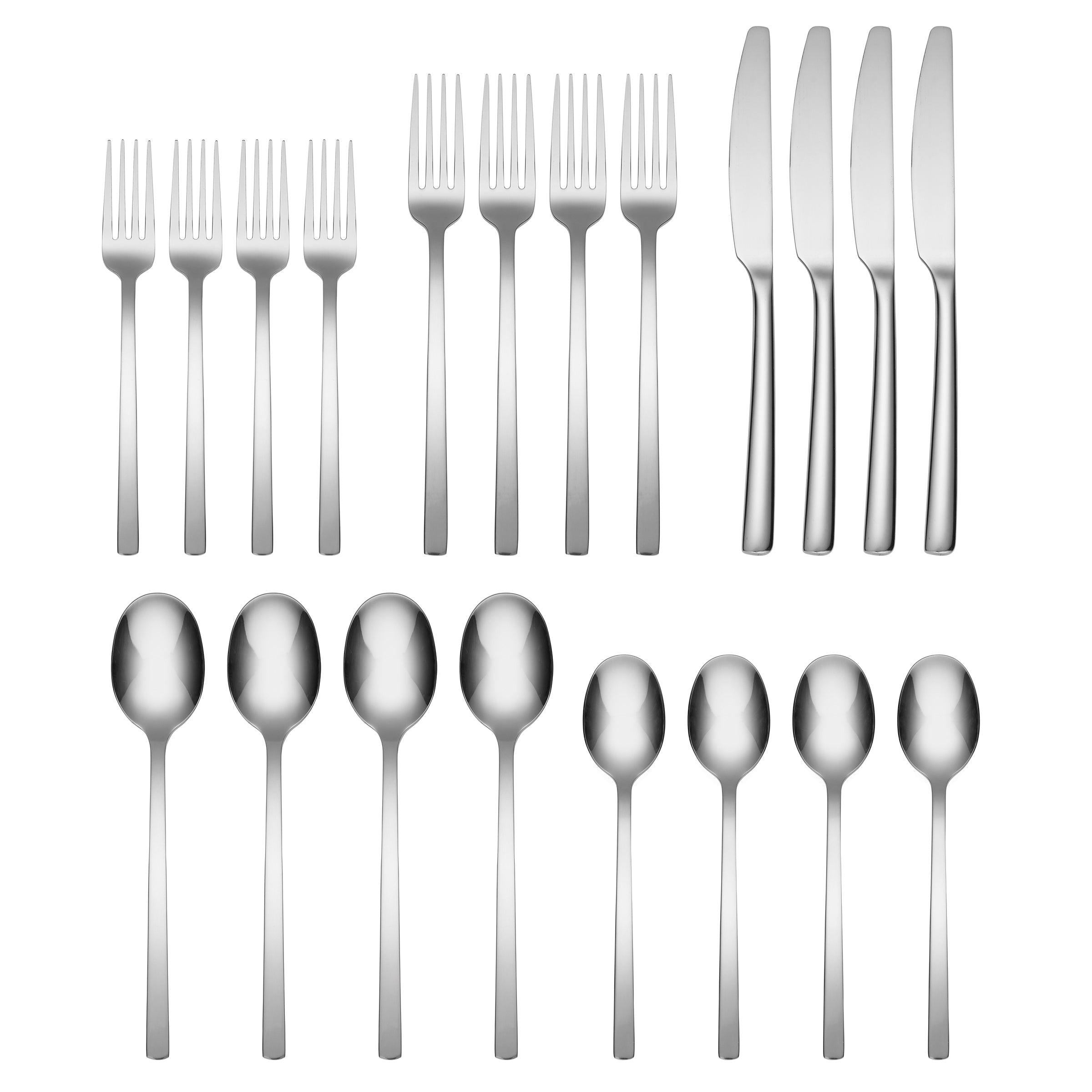 20-Piece Stainless Steel Flatware Set - Elegant Mirror Finish Beacon Silverware for Dining, Kitchen & Entertaining - Knife, Fork, Spoon Set for Everyday Use & Special Occasions