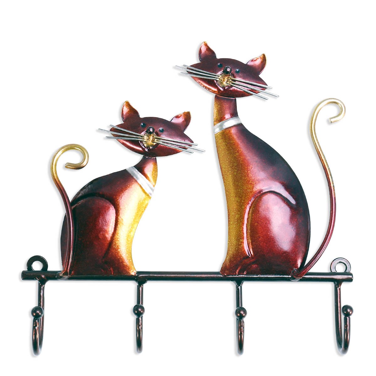 Tooarts Metal Keyboard Hooks - Wall Mount Coat Hooks for Keys, Hats & Scarves - Space Saving Home Office Organization (Set of 4) - Perfect for Entryway, Bedroom, Kitchen & Bathroom Decor