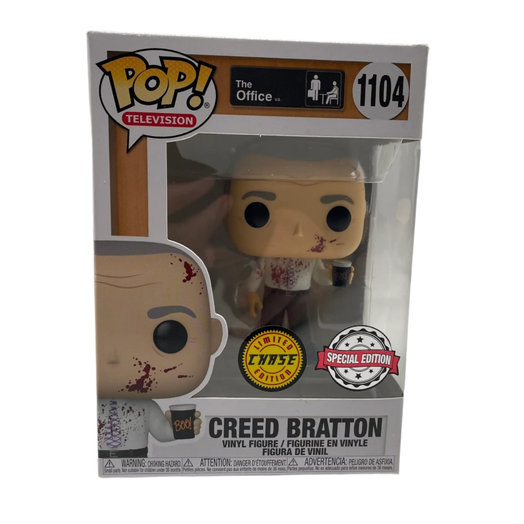 Creed Bratton The Office Pop Vinyl Figure Limited Special Chase Edition #1104 - Funko Pop Collectible for Office Fans, Perfect for Display & Gifts