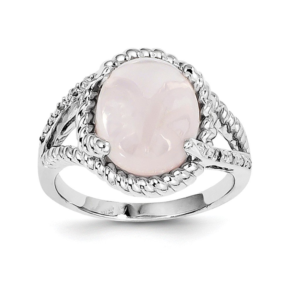 925 Sterling Silver Rose Quartz & Diamond Engagement Ring for Women - 4.13ct | Elegant Promise & Wedding Jewelry | Perfect for Proposals, Anniversaries & Special Occasions