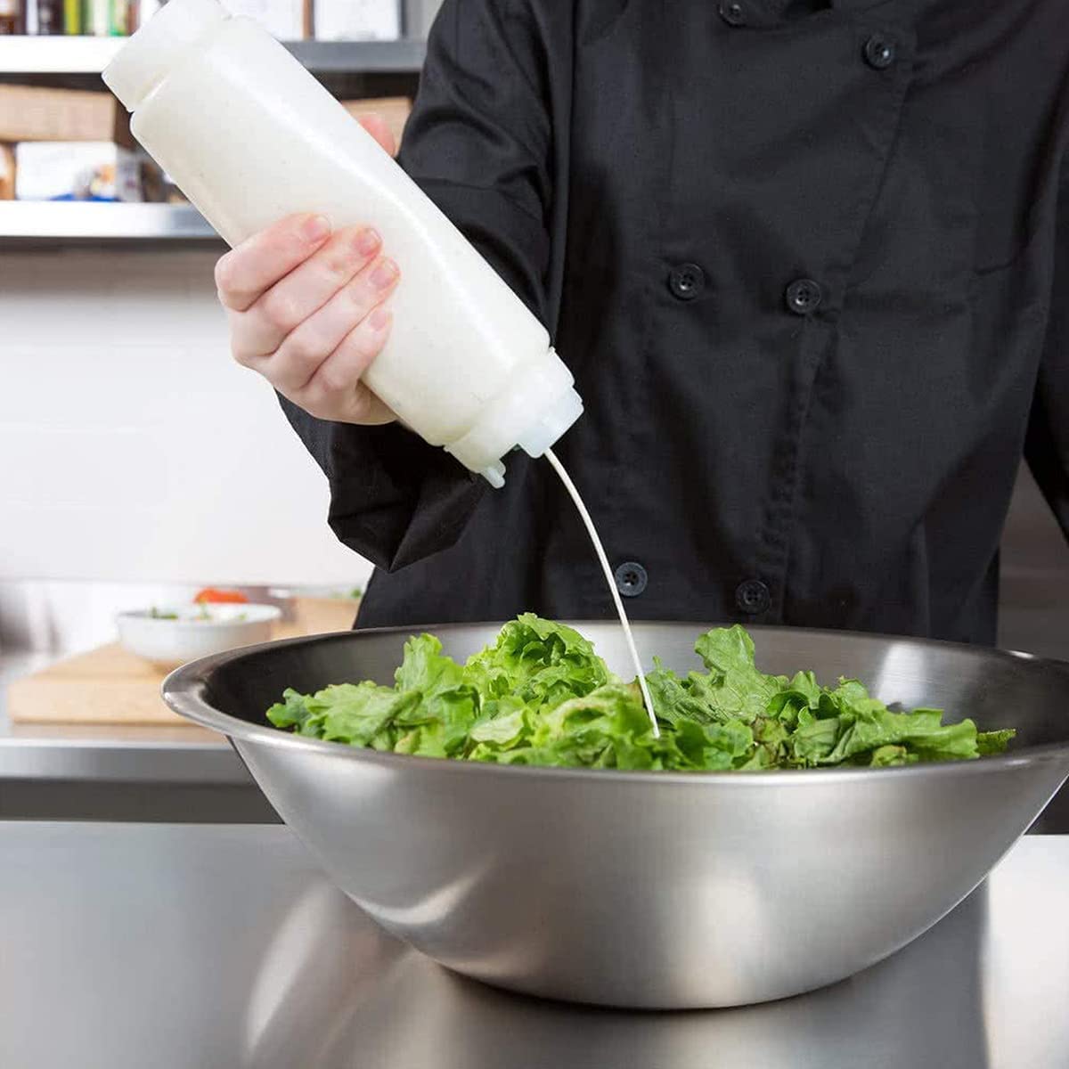 12 Oz FIFO Squeeze Bottle - Leak-Proof Condiment Dispenser for Sauces, Dressings & Oils - Perfect for Kitchen, BBQ, Restaurants & Food Service