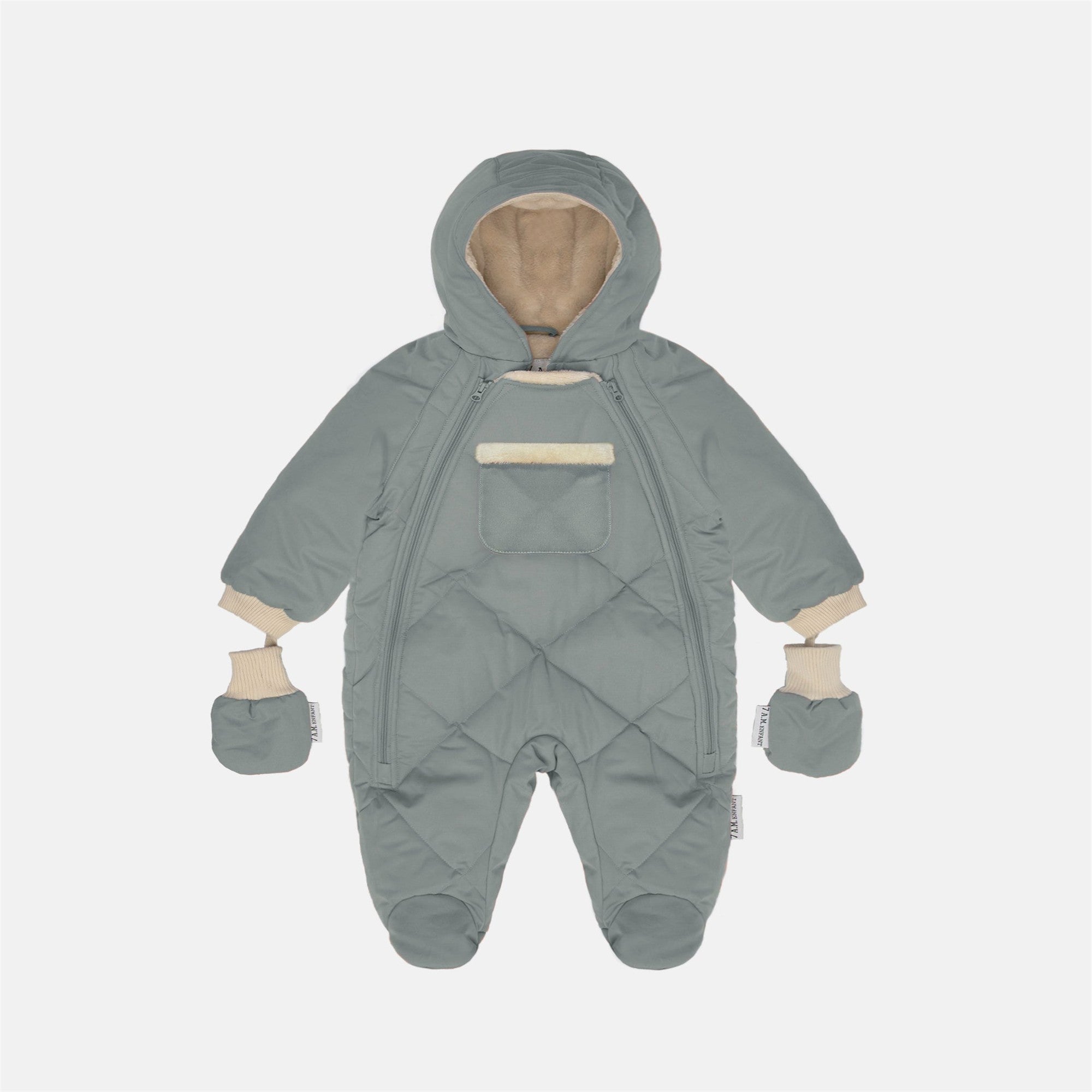 7AM Enfant Benji Plush Snow Jumpsuit - Winter Warm Baby Snowsuit for Boys & Girls - Perfect for Snow Play, Sledding & Outdoor Winter Activities