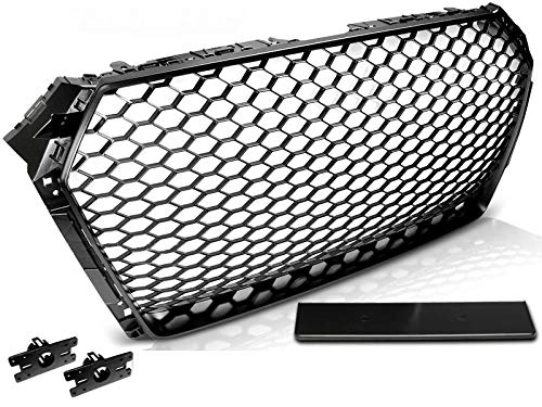 V-MAXZONE PARTS Front Grill for Audi A4 B9 (2015-2019) - Honeycomb Mesh Sport Grille in Black | Sedan & Avant Models | Enhances Sporty Look & Vehicle Aerodynamics