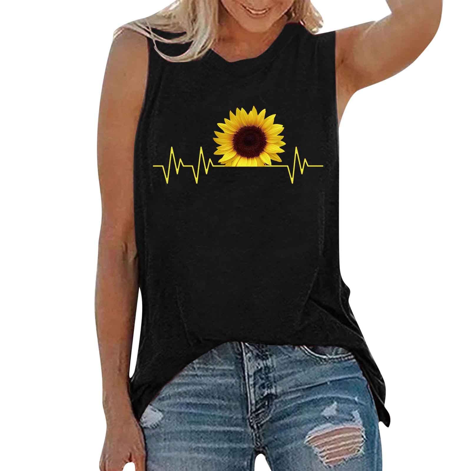 Women's Plus Size Butterfly Print Tank Tops - Fashion Summer Workout Tops for Casual Wear, Gym & Outdoor Activities
