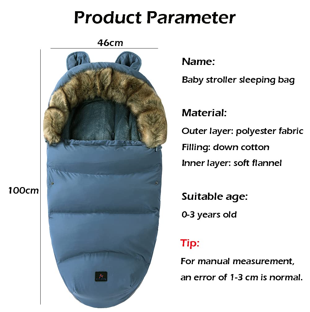 Cozy Baby Stroller Footmuff - Detachable Winter Pram Cover with Windproof & Waterproof Design for Newborns & Toddlers - Warm Fleece Lining, Machine Washable (Pink) - Perfect for Strolls in Cold Weather, Snowy Days & Outdoor Adventures
