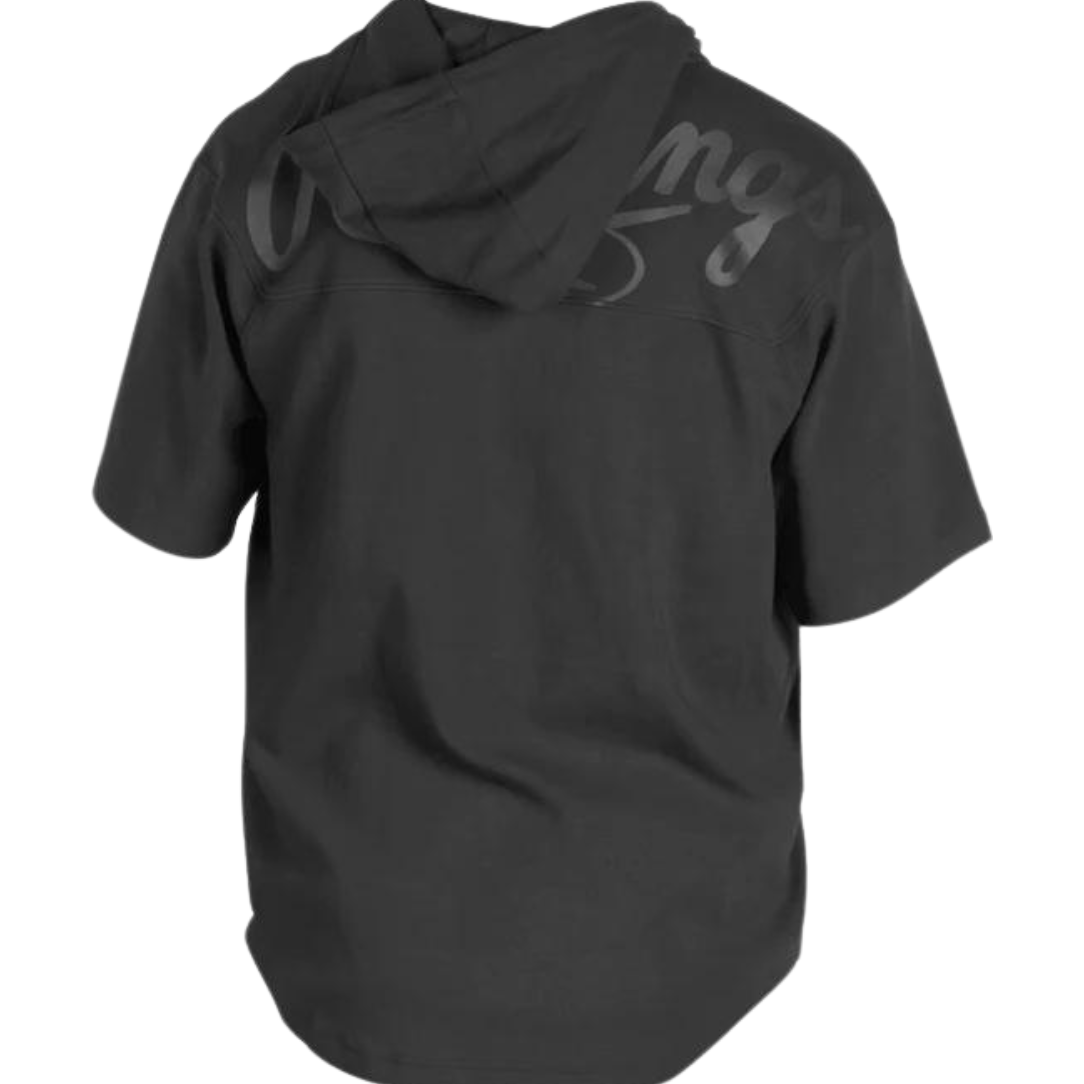 Rawlings Adult Gold Collection 1/4 Zip Short Sleeve Hoodie GCJJ - Premium Baseball Pullover for Training & Casual Wear
