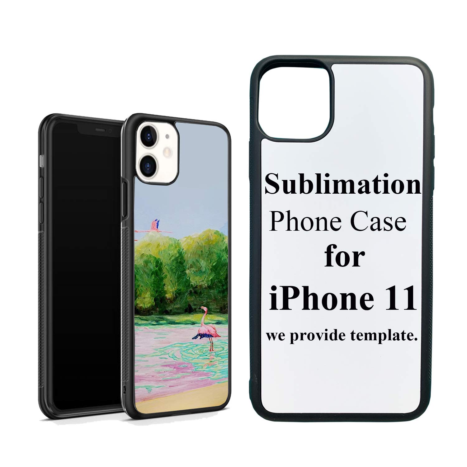 10 PCS Sublimation Blanks 2D Phone Case Covers - Soft Rubber Protective Case for iPhone 11 (6.1