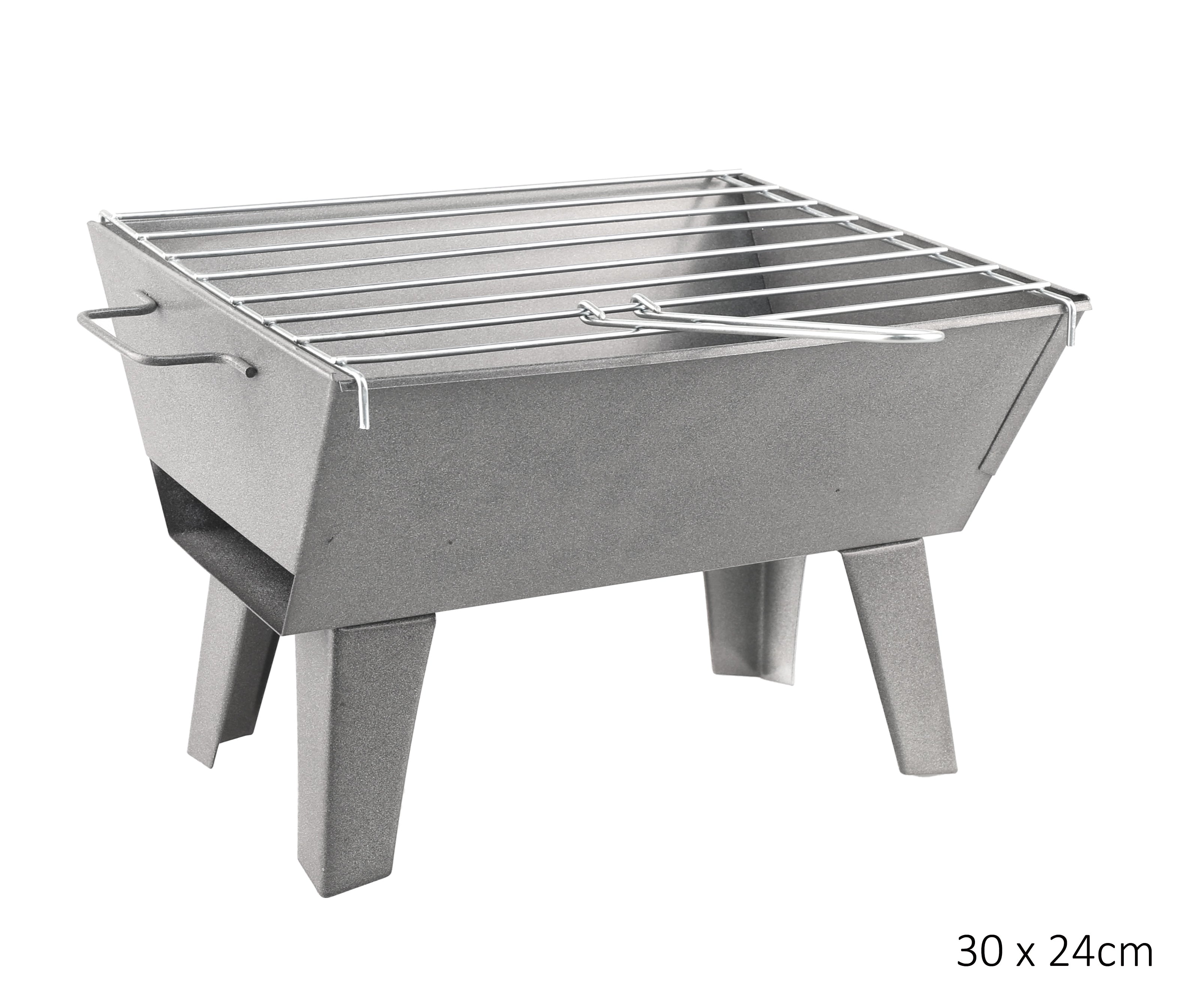 12x9.5 Inch Portable BBQ Grill - Small Charcoal Grill for Camping, Picnics & Backyard Cooking - Compact Outdoor Barbecue Grill with Adjustable Height