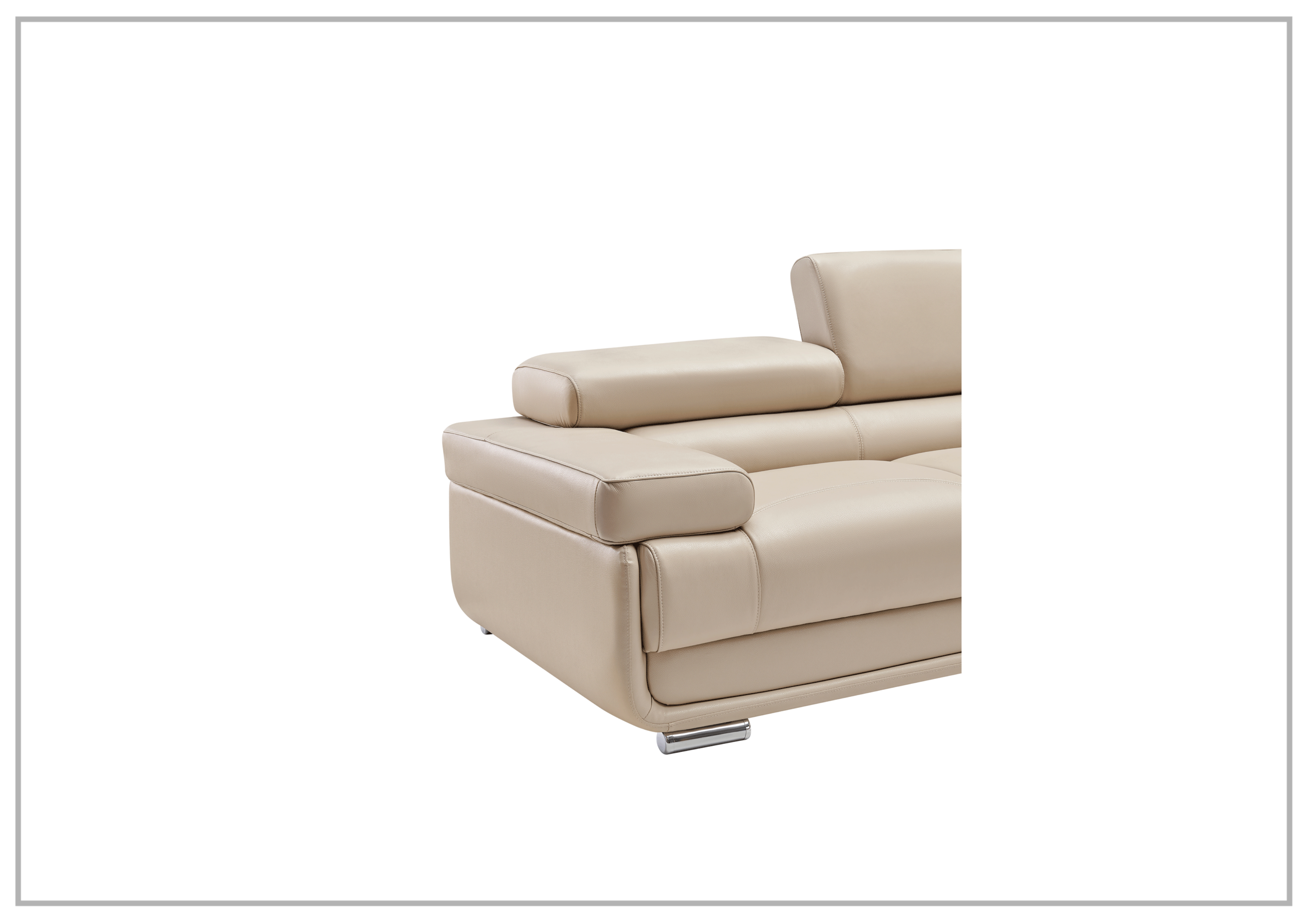 Gio Italia Baxton L-Shaped Leather Sectional Sofa - Modern Corner Couch for Living Room, Home Theater & Office Lounge