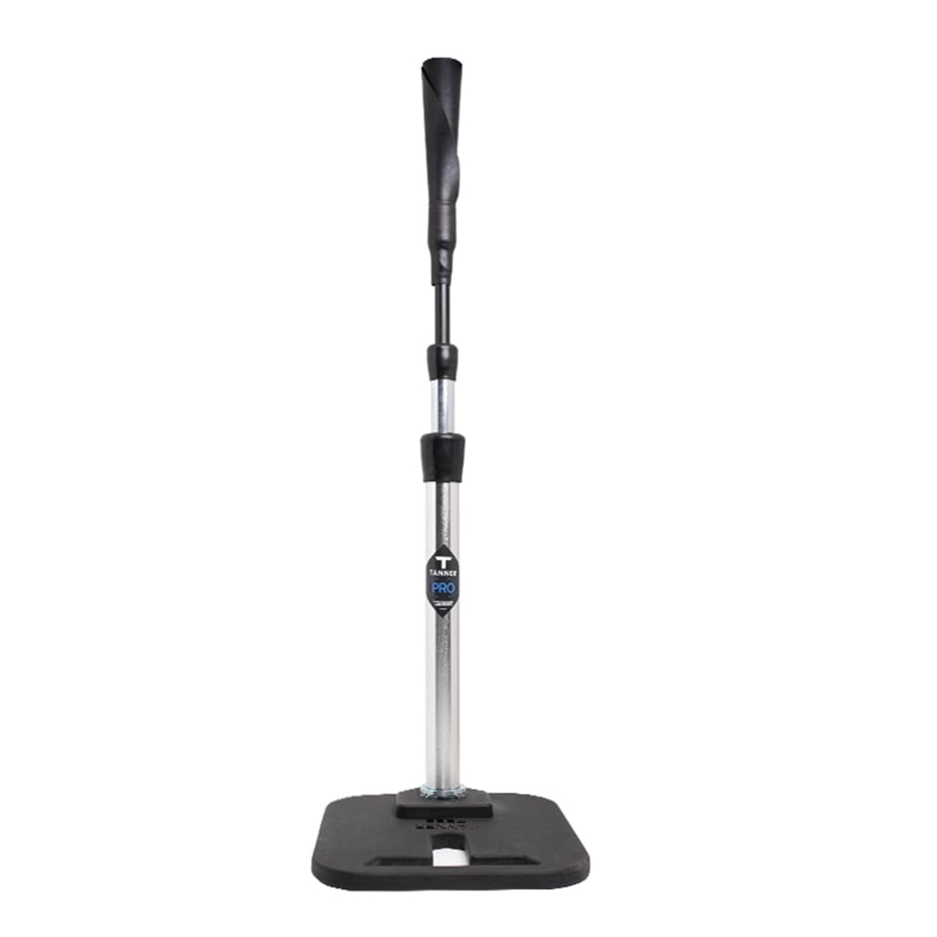 Tanner Pro Batting Tee - Professional Weighted Baseball & Softball Hitting Tee for Training | Adjustable Height 26-43