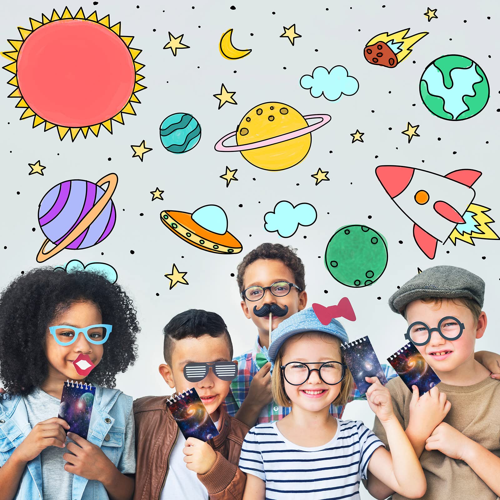24-Piece Outer Space Galaxy Mini Spiral Notepads - Solar System Planet Themed Small Notebooks for School, Office & Party Favors - Perfect for Note Taking, Gifts & Classroom Rewards