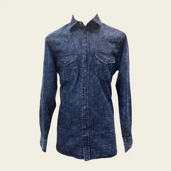 CMRJ909 Men's Casual Denim Cotton Shirt - Stylish & Comfortable for Everyday Wear, Outdoor Activities & Work