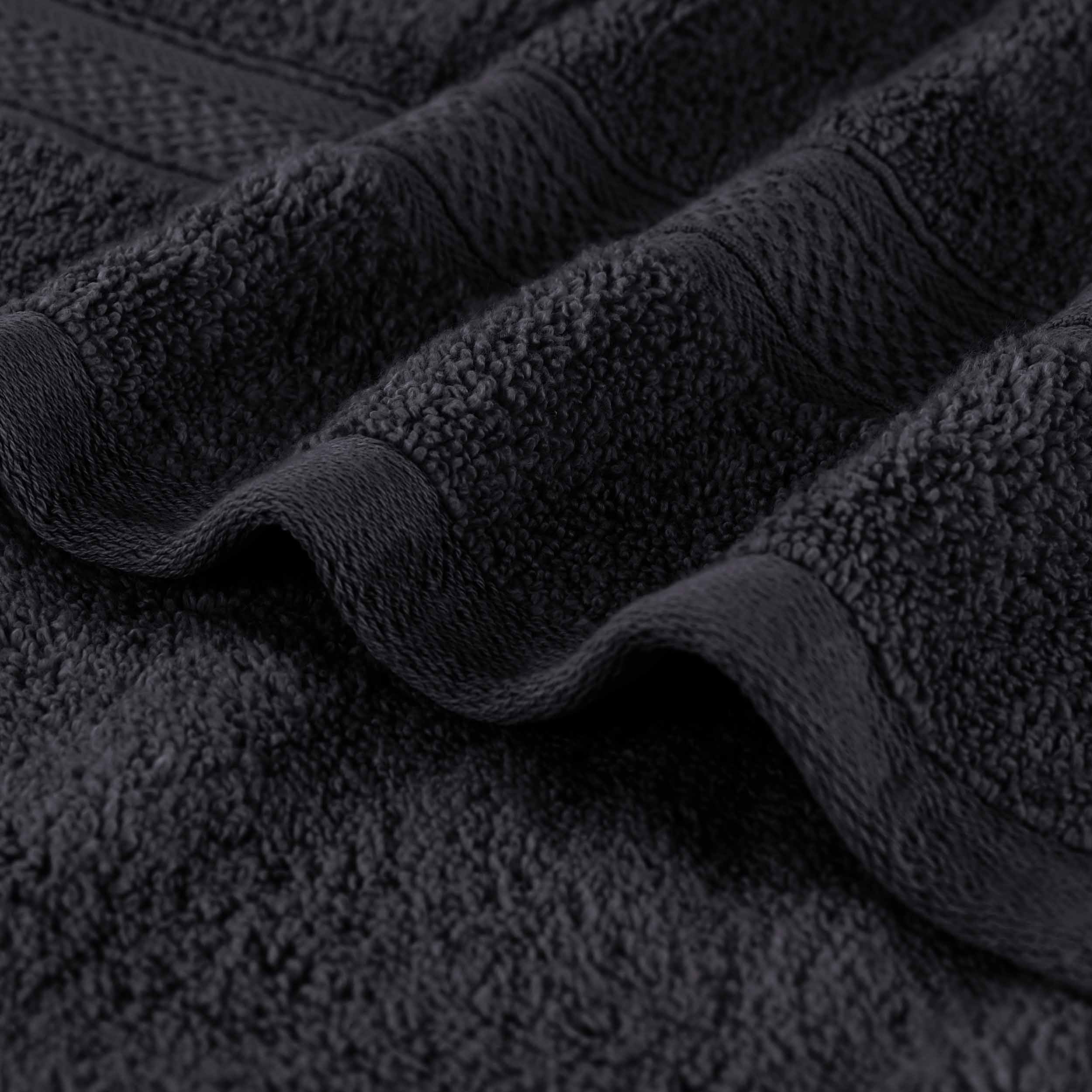 Premium 100% Zero Twist Cotton Hand Towels - Set of 6 | Soft & Absorbent Solid & Jacquard Chevron Design | Perfect for Bathroom, Kitchen & Guest Use
