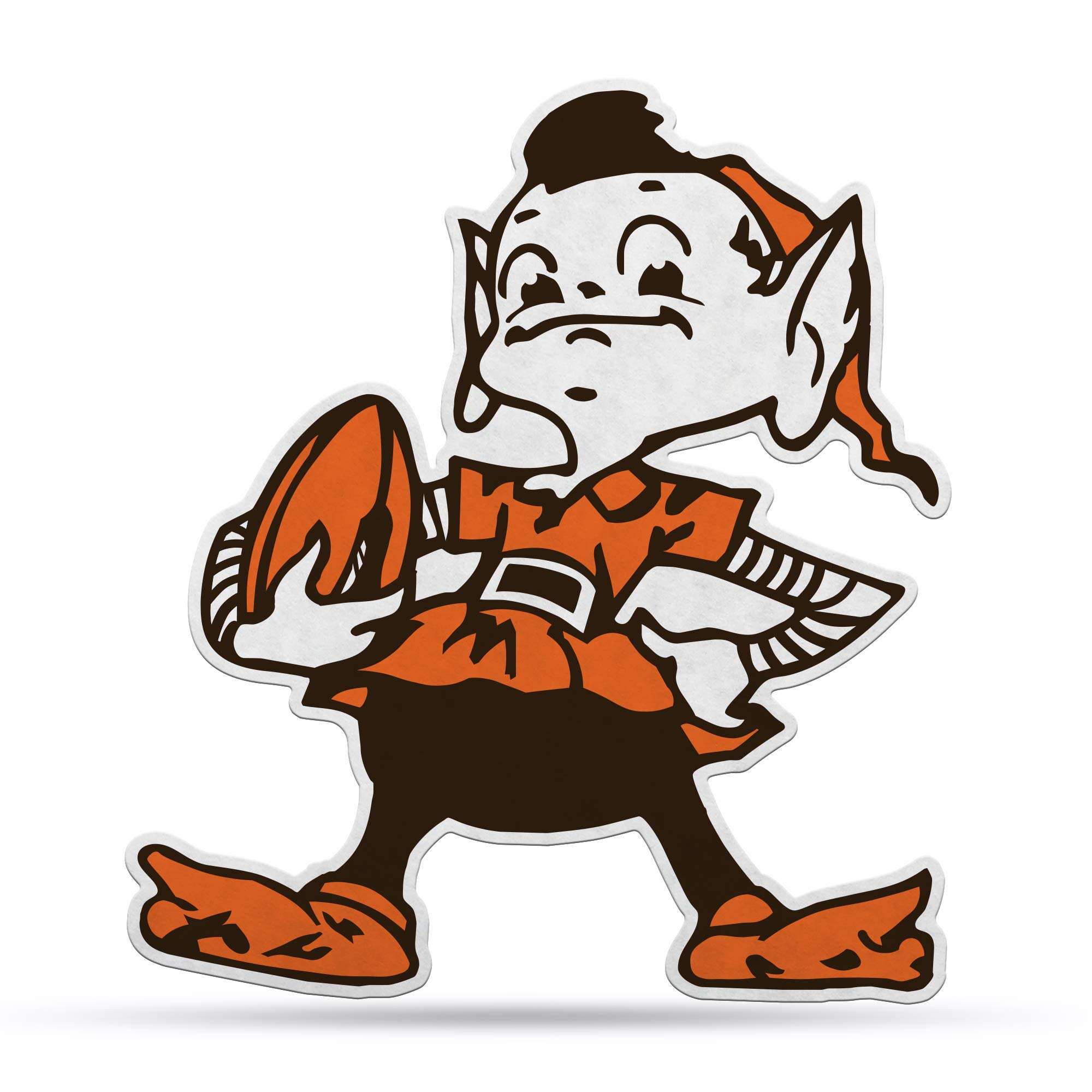 NFL Cleveland Browns Retro Shape Cut Pennant - Soft Felt Football Team Banner for Home, Living Room, Game Room & Man Cave Decor - Easy to Hang Sports Memorabilia for Fans & Collectors