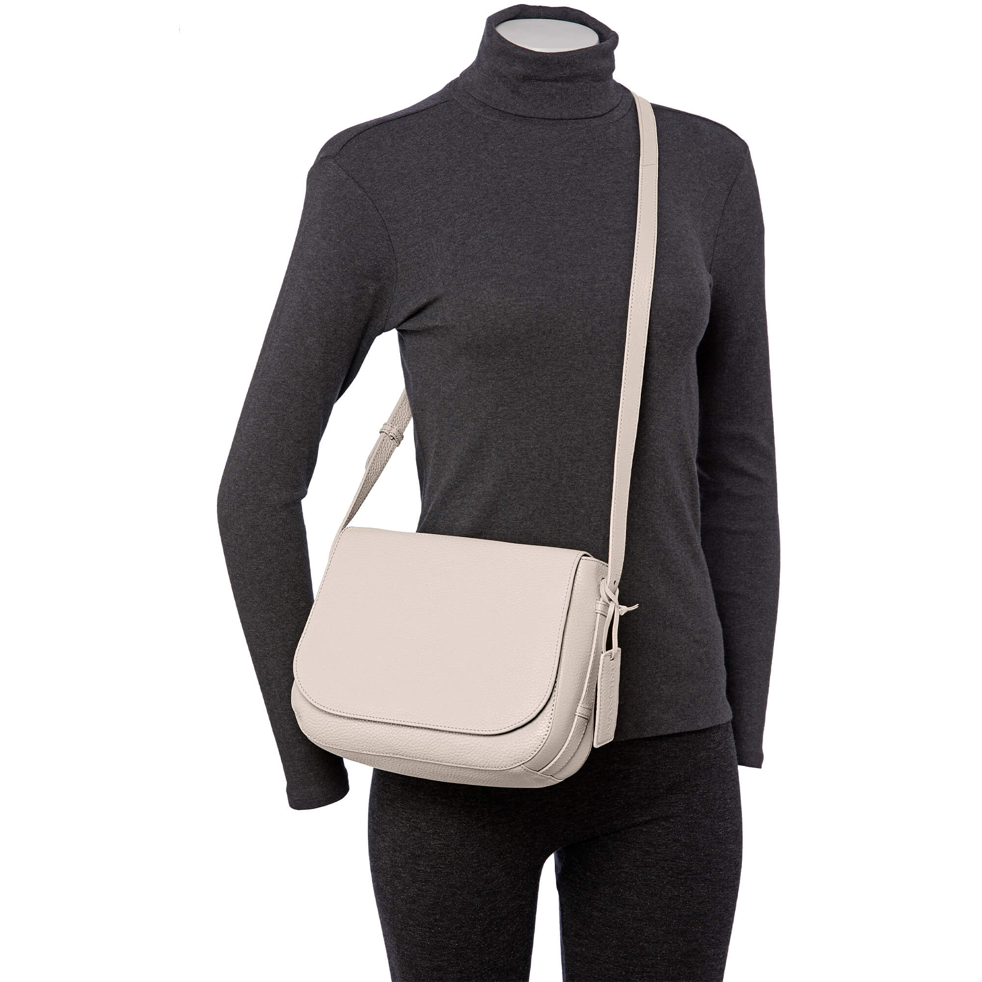 Mancini Pebbled Amy Leather Crossbody Bag for Women - Stylish & Durable Handbag for Everyday Use, Work, Travel, and Shopping