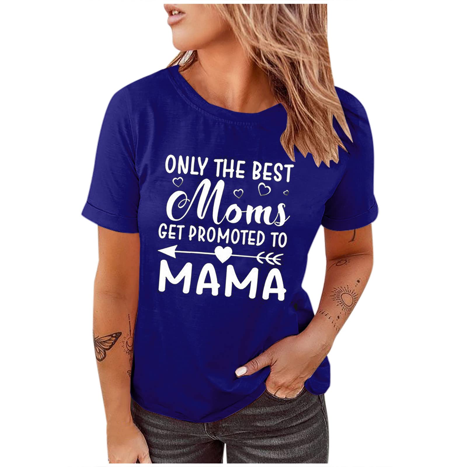Funny Cute Letter Print Women's Summer T-Shirt - Short Sleeve Casual Loose Blouse Top for Everyday Wear & Outdoor Activities