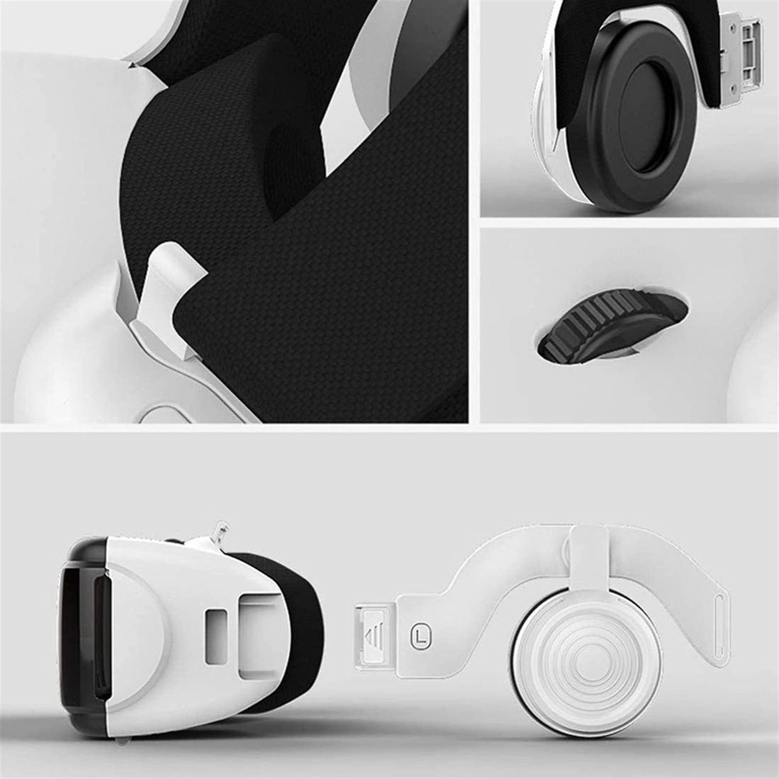 VR Headset with Built-in Headphones - 3D Virtual Reality Goggles for Movies & Gaming - Compatible with iPhone & Android Smartphones (4.7-6.1 Inch) - Perfect for Home Entertainment & Immersive Gaming Experience