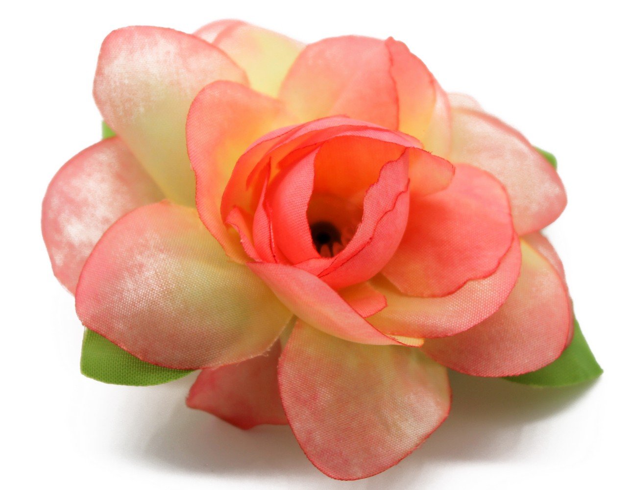 Hawaiian Luau Party Artificial Fabric Gardenia Hair Clips for Women - Tropical Floral Hair Accessories for Beach Weddings, Summer Vacations & Hawaiian Themed Parties