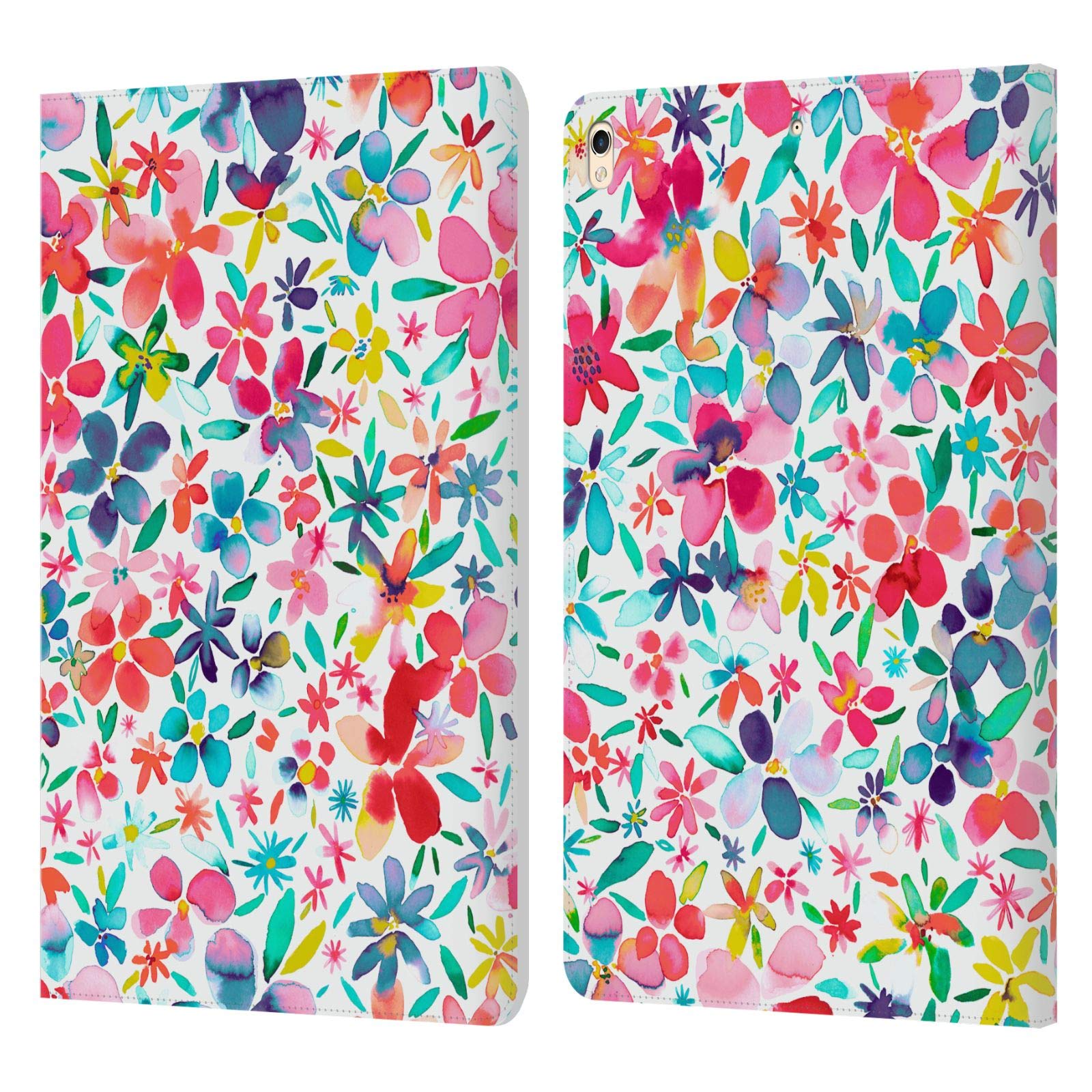Official Ninola Colorful Petals Floral Leather Book Wallet Case for Apple iPad Pro 10.5 (2017) - Spring Design Protective Cover | Perfect for Work, Travel & Everyday Use