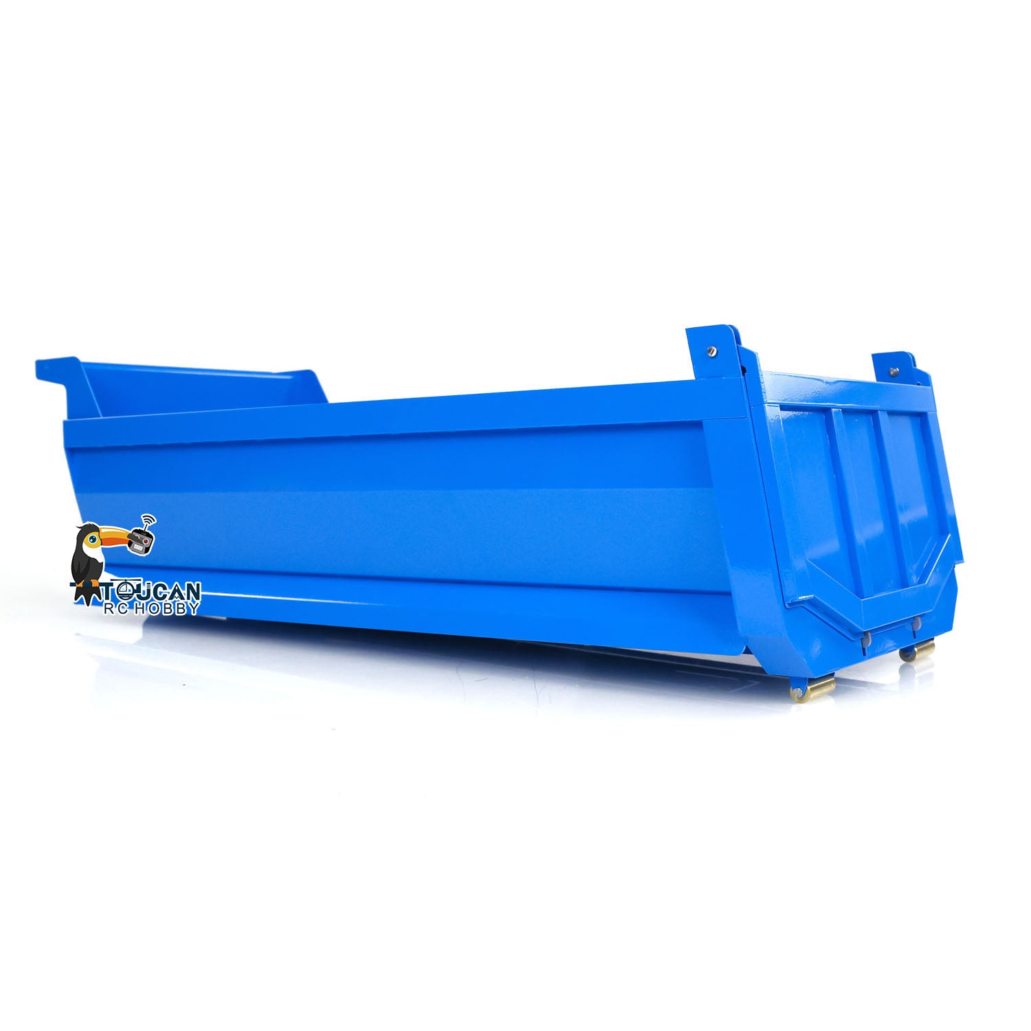 Metal U-Shaped Short High Bucket for 1/14 8x8 & 10x10 RC Full Dump Truck - Hydraulic Radio Controlled Car Accessory - Painted DIY Model Parts for Construction & Off-Road Scenes