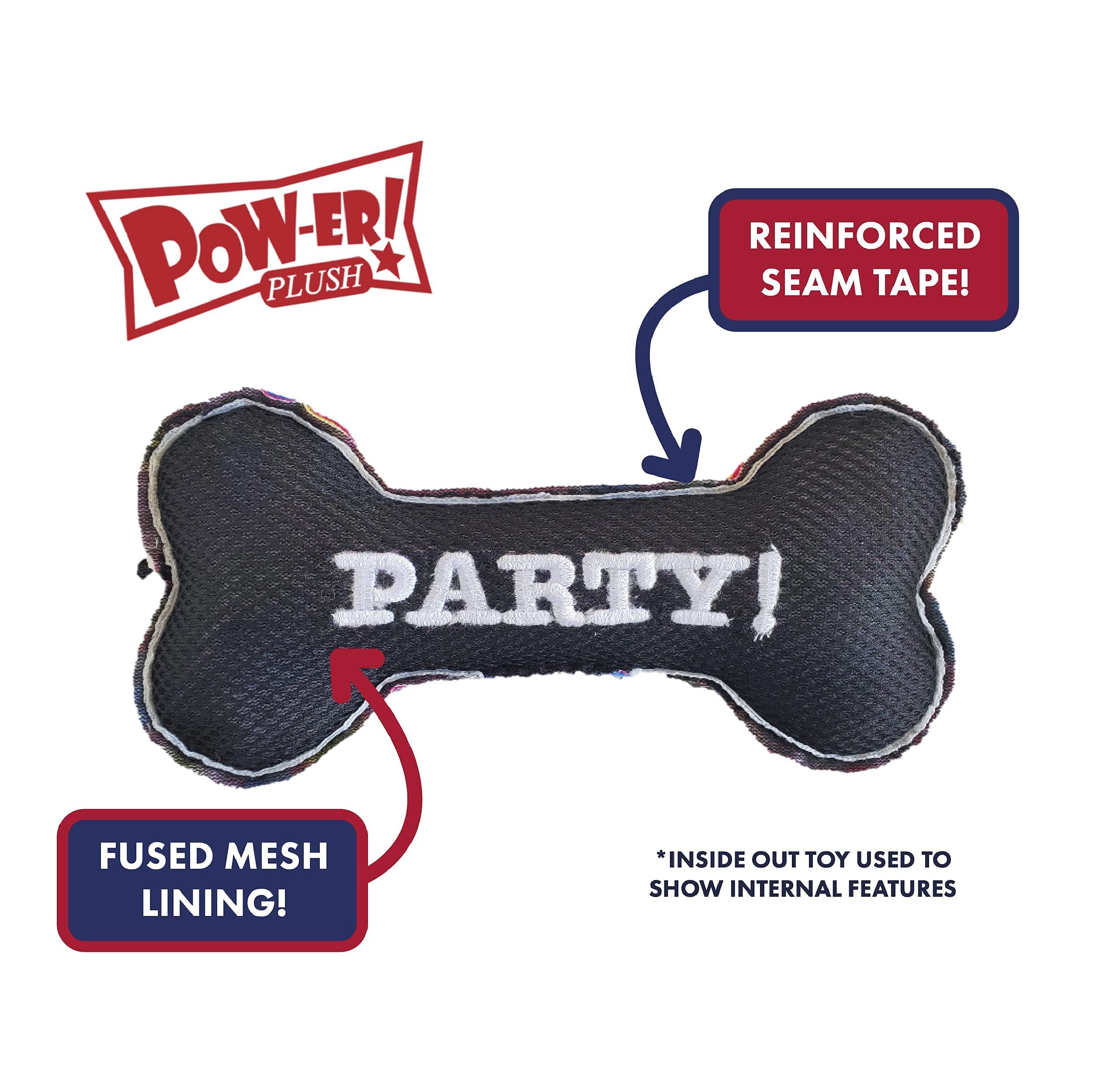 Huxley & Kent Squeaky Dog Toy for Small Dogs - Power Plush Chew Toy with Squeaker, Funny & Cute Puppy Plaything | Perfect for Indoor Play, Training Rewards, and Interactive Bonding Time with Your Pet