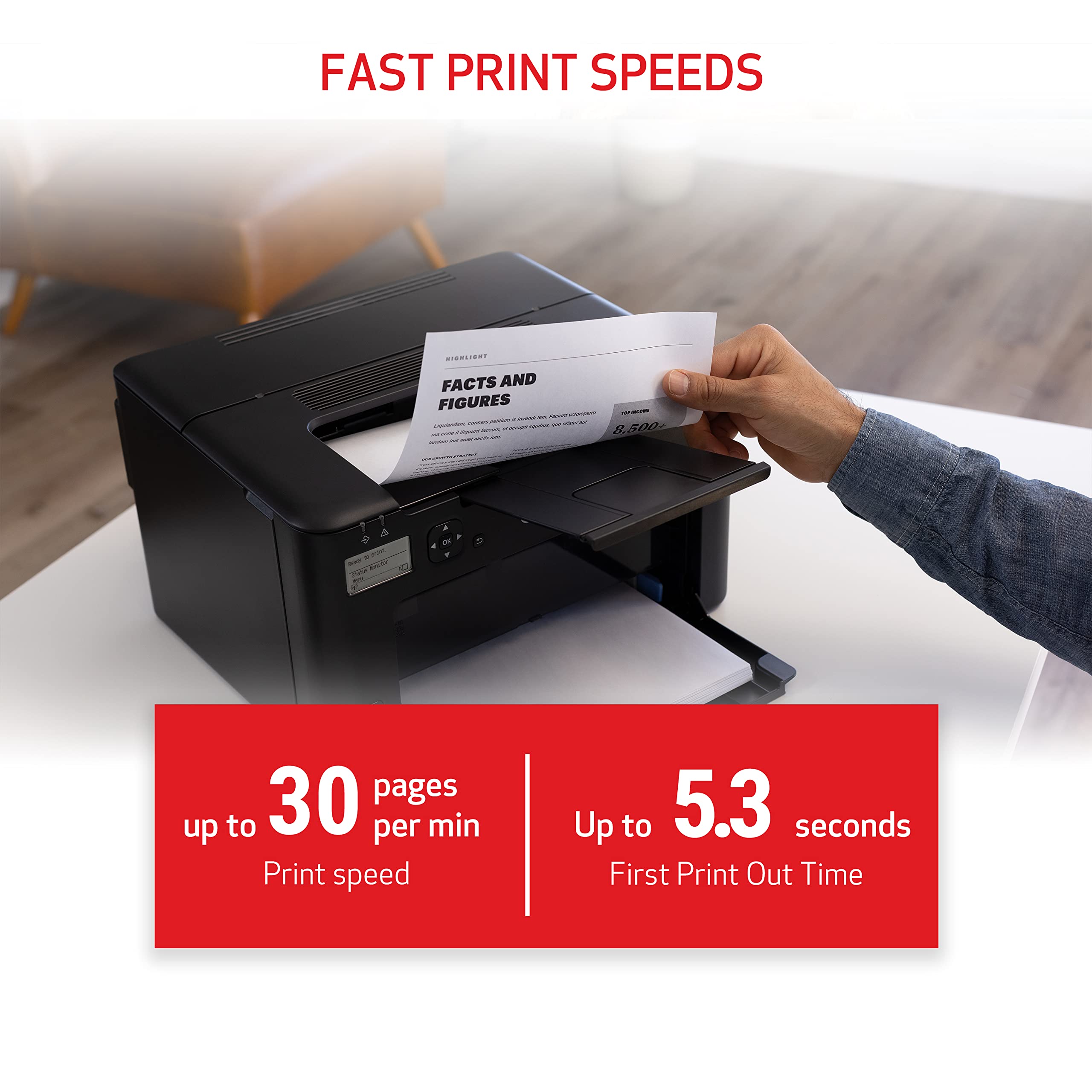 Canon imageCLASS LBP122dw Wireless Monochrome Laser Printer - 30 PPM, Duplex Printing, Mobile Ready for Home Office & Small Business | Perfect for Document Printing, Reports & Everyday Office Tasks