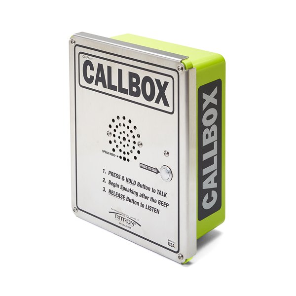 Ritron RQX 417NX XT UHF (450-470MHz) NXDN Digital/Analog Heavy Duty Callbox with Relay - Rugged Industrial Communication for Factories, Warehouses & Construction Sites