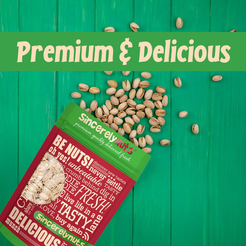 Premium Roasted & Salted Pistachios in Shell - 5Lb Bulk Bag | Healthy High Protein Snack | Rich in Fiber, Vitamins & Minerals | Kosher Gluten-Free Gourmet Nuts | Perfect for Snacking, Baking & Cooking | Party Favors & Gift Ideas